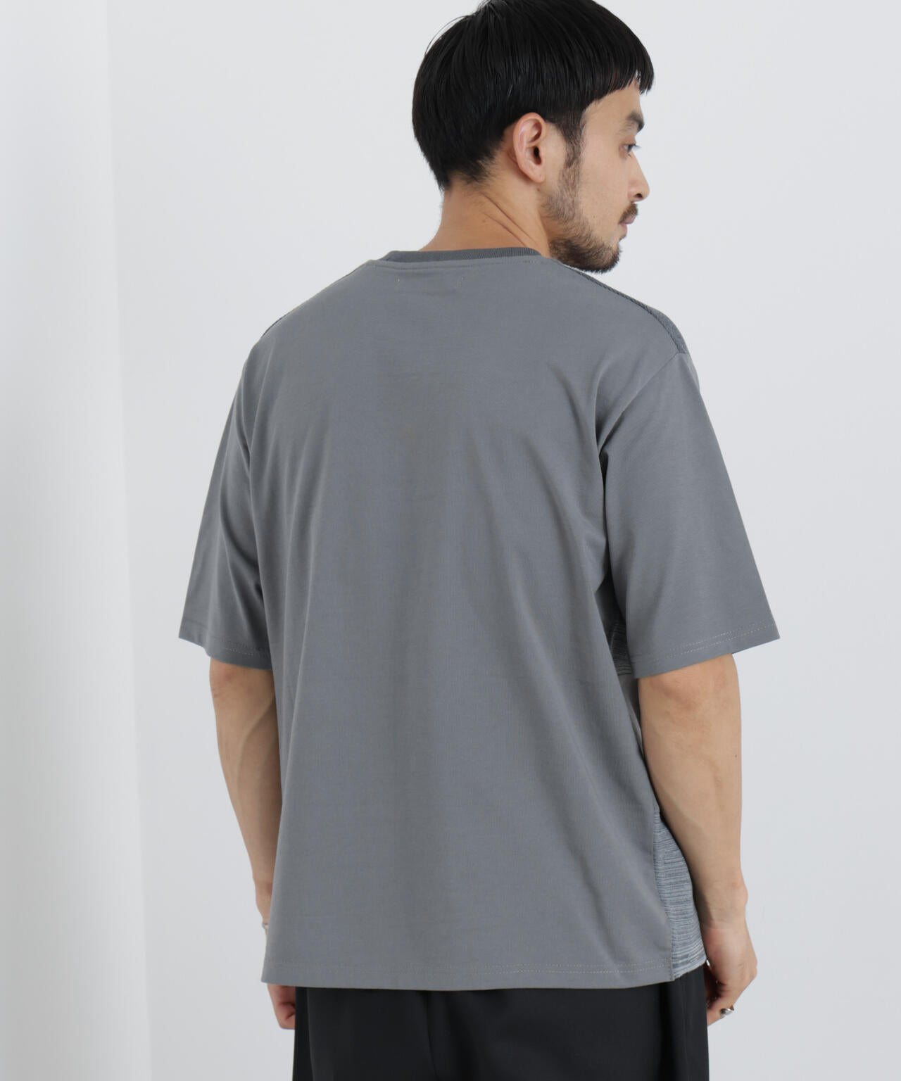 ニットコンビボーダーTシャツ 半袖 6726224214