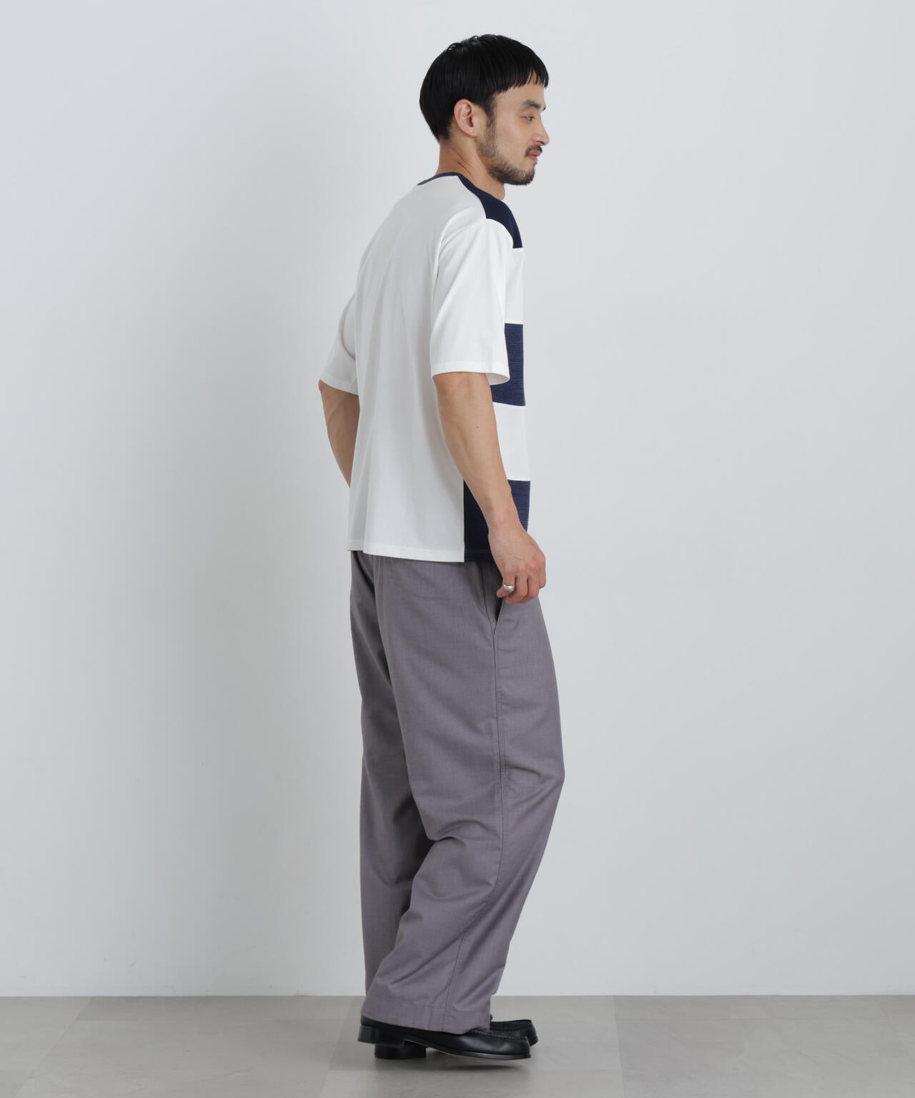 ニットコンビボーダーTシャツ 半袖 6726224214