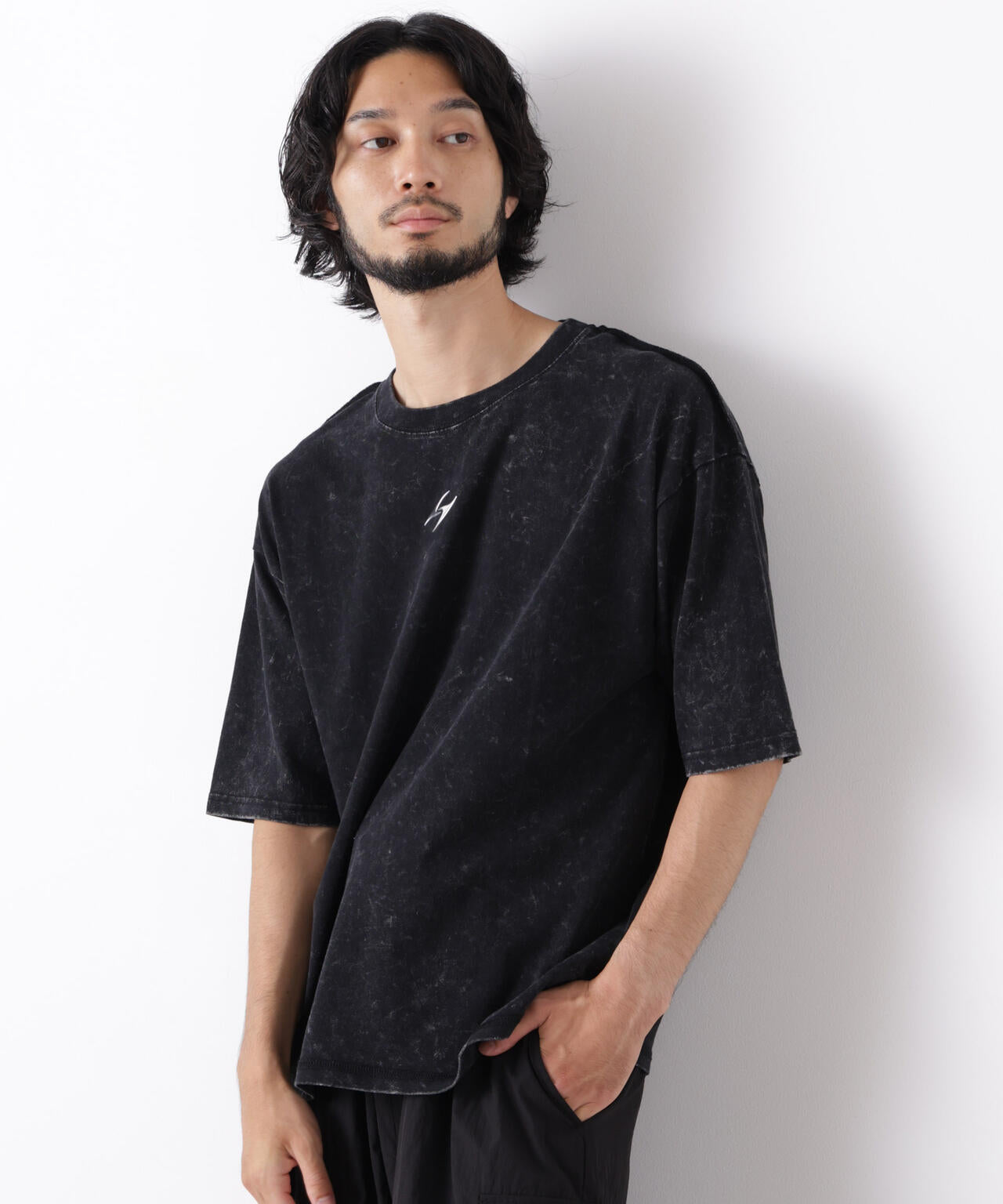 ワンポイントピグメントTシャツ 半袖 6726224222
