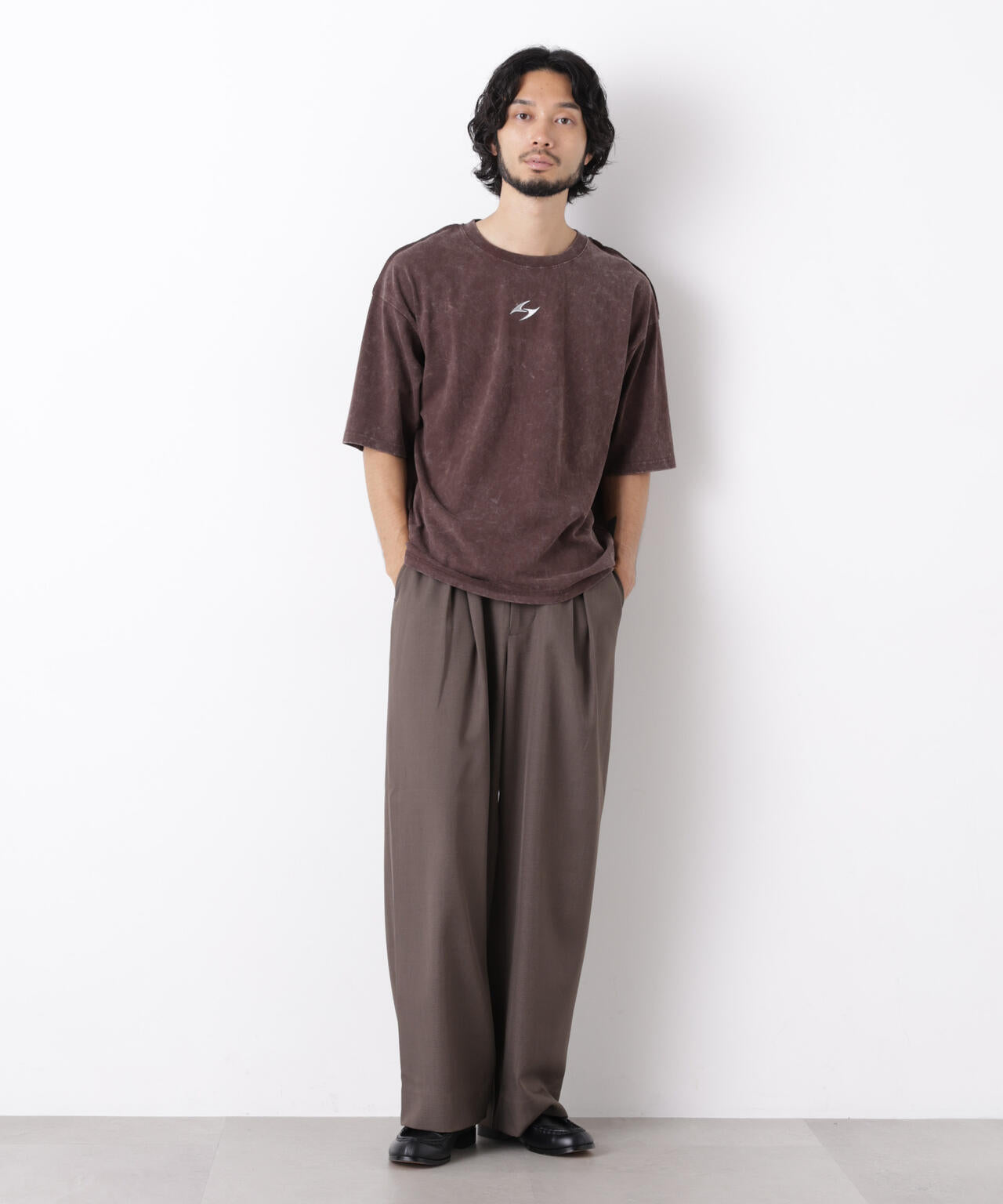 ワンポイントピグメントTシャツ 半袖 6726224222