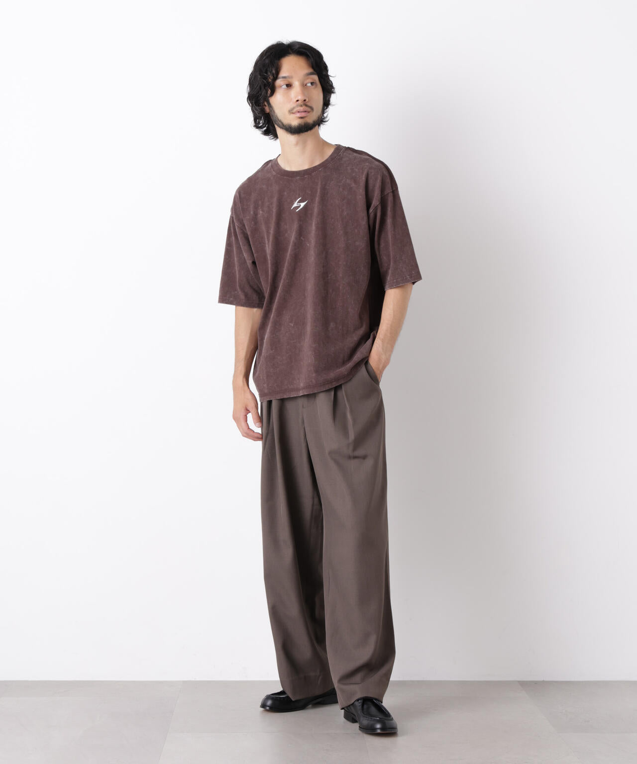 ワンポイントピグメントTシャツ 半袖 6726224222