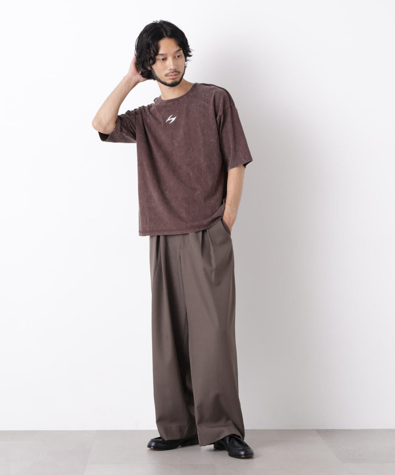ワンポイントピグメントTシャツ 半袖 6726224222