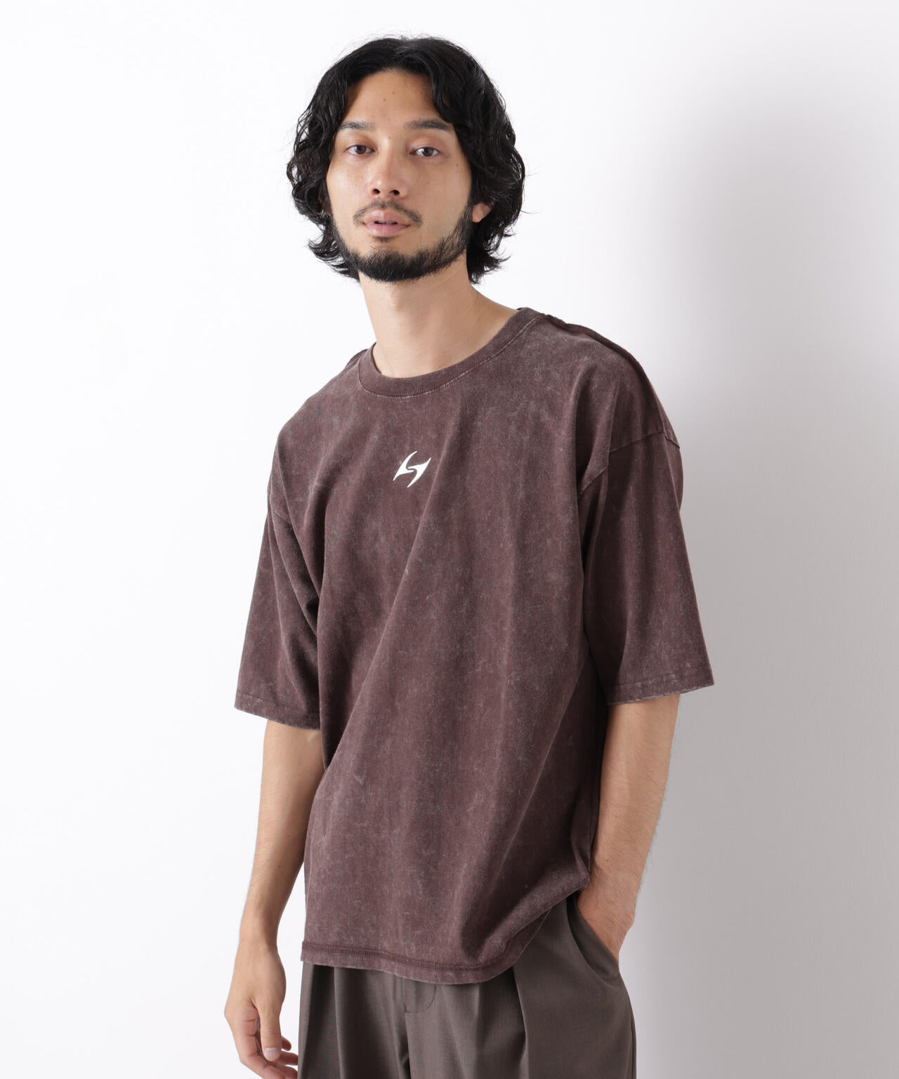 ワンポイントピグメントTシャツ 半袖 6726224222