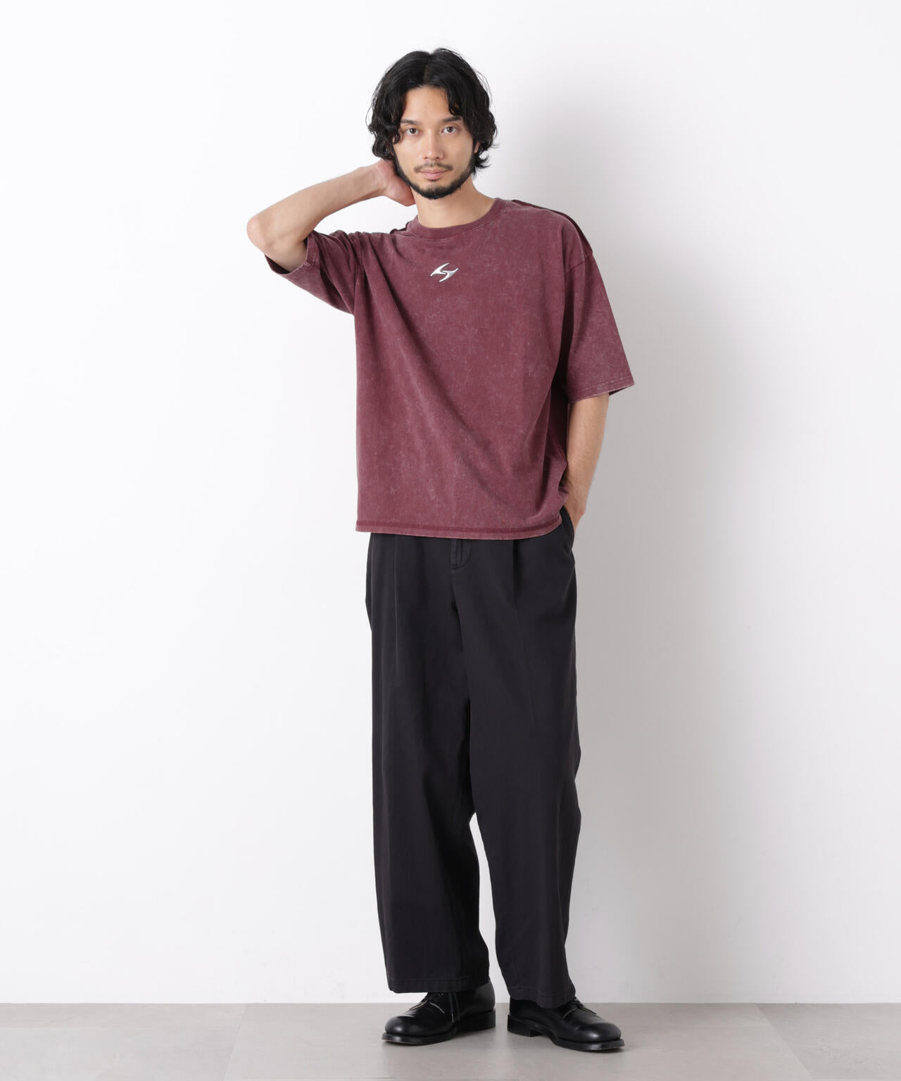 ワンポイントピグメントTシャツ 半袖 6726224222