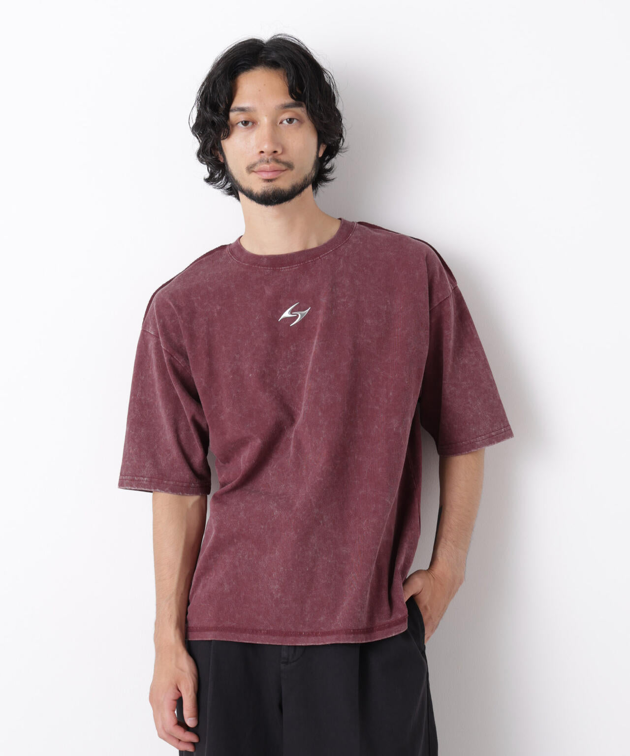 ワンポイントピグメントTシャツ 半袖 6726224222