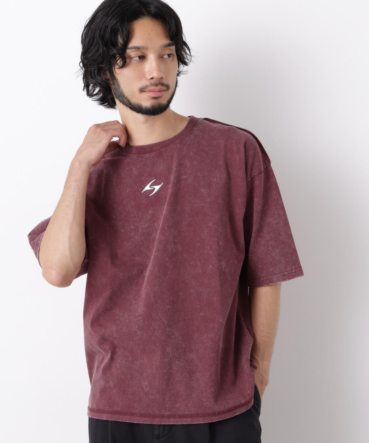 ワンポイントピグメントTシャツ 半袖 6726224222