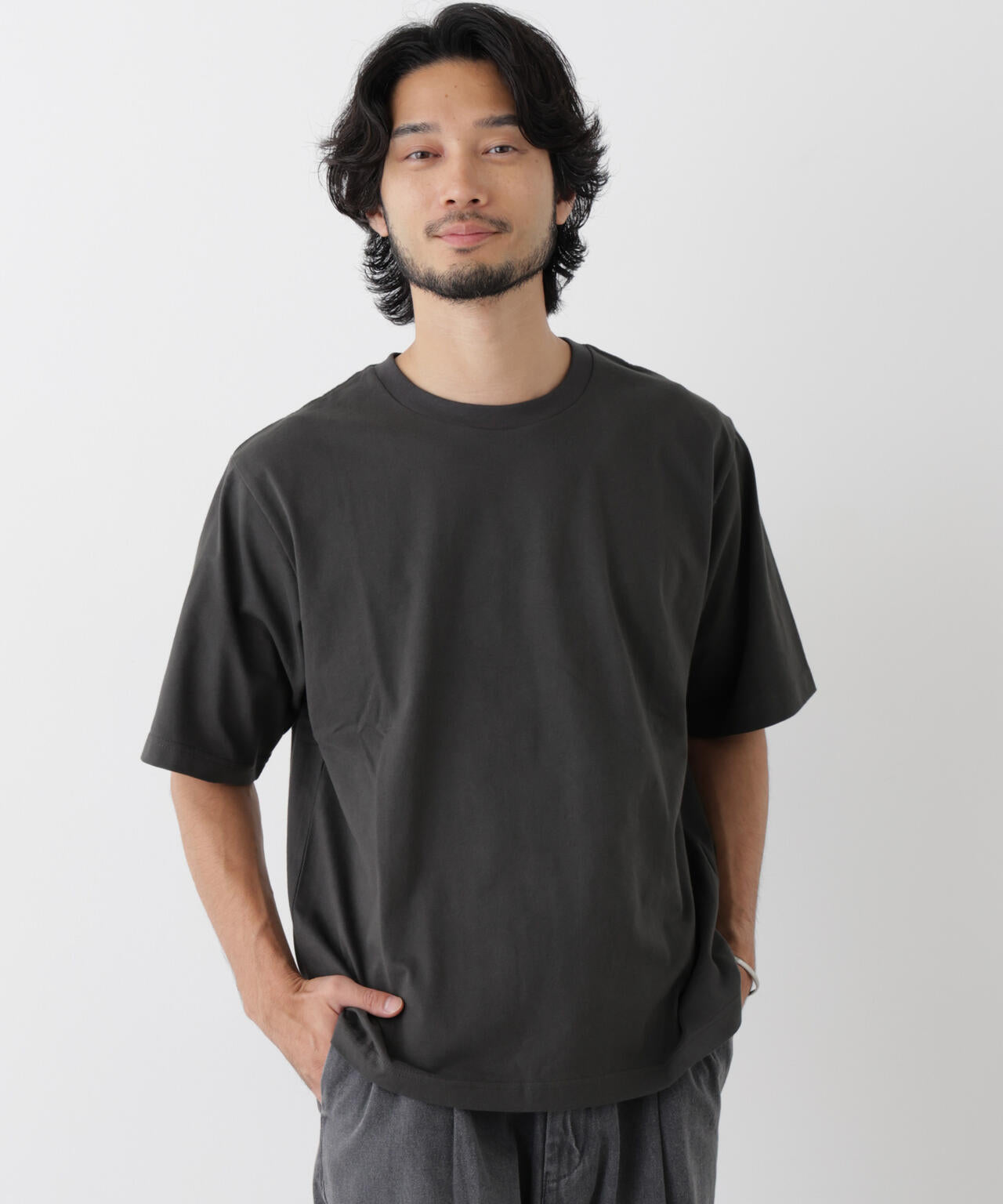微起毛クロップドTシャツ 半袖 6726224230