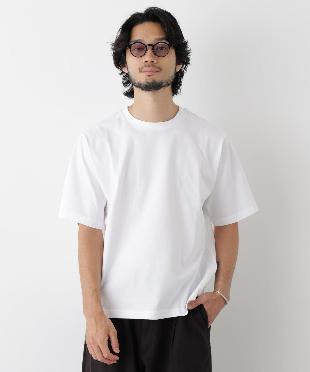 微起毛クロップドTシャツ 半袖 6726224230