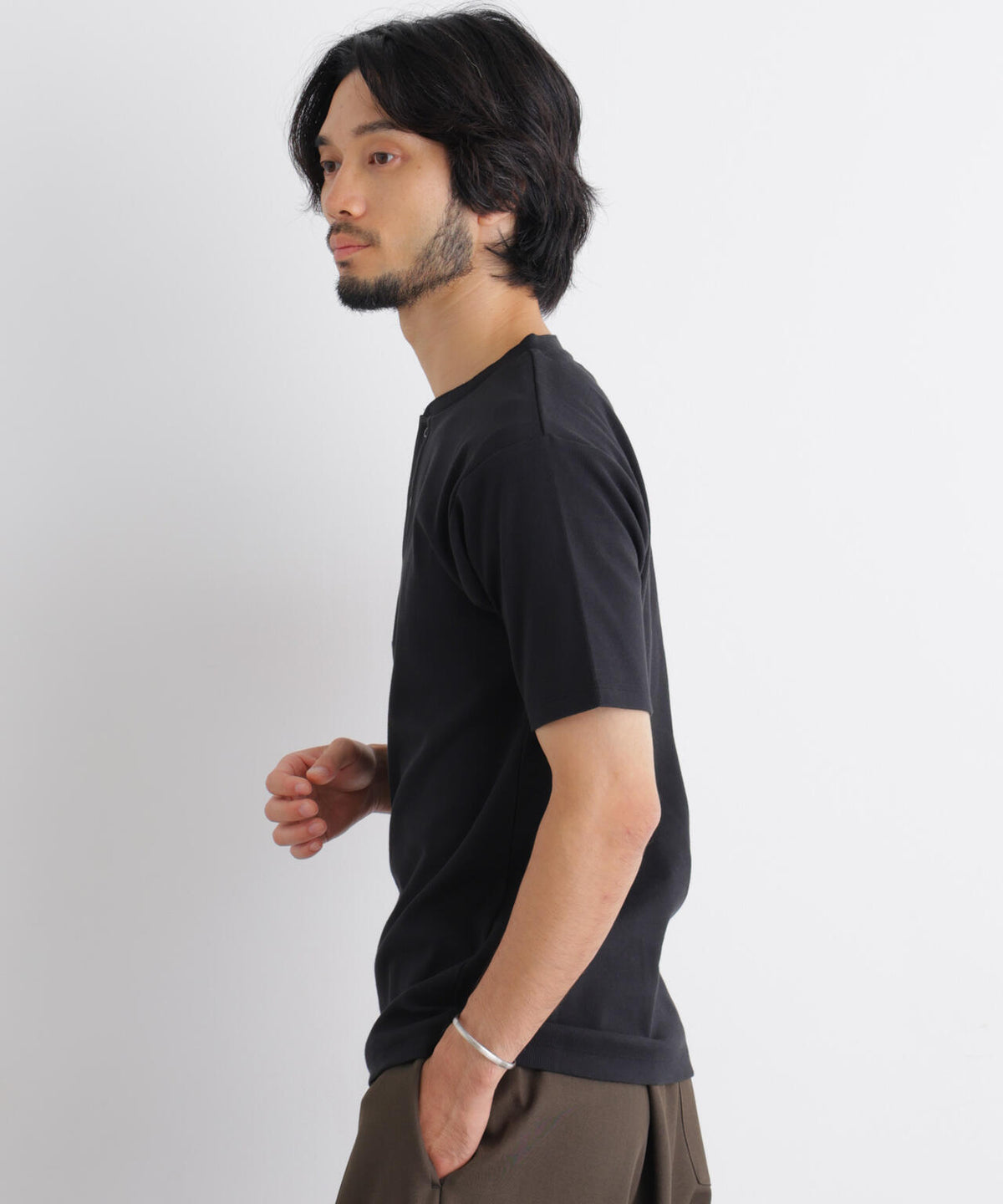 コンパクトヘンリーネックTシャツ 半袖 6726224231