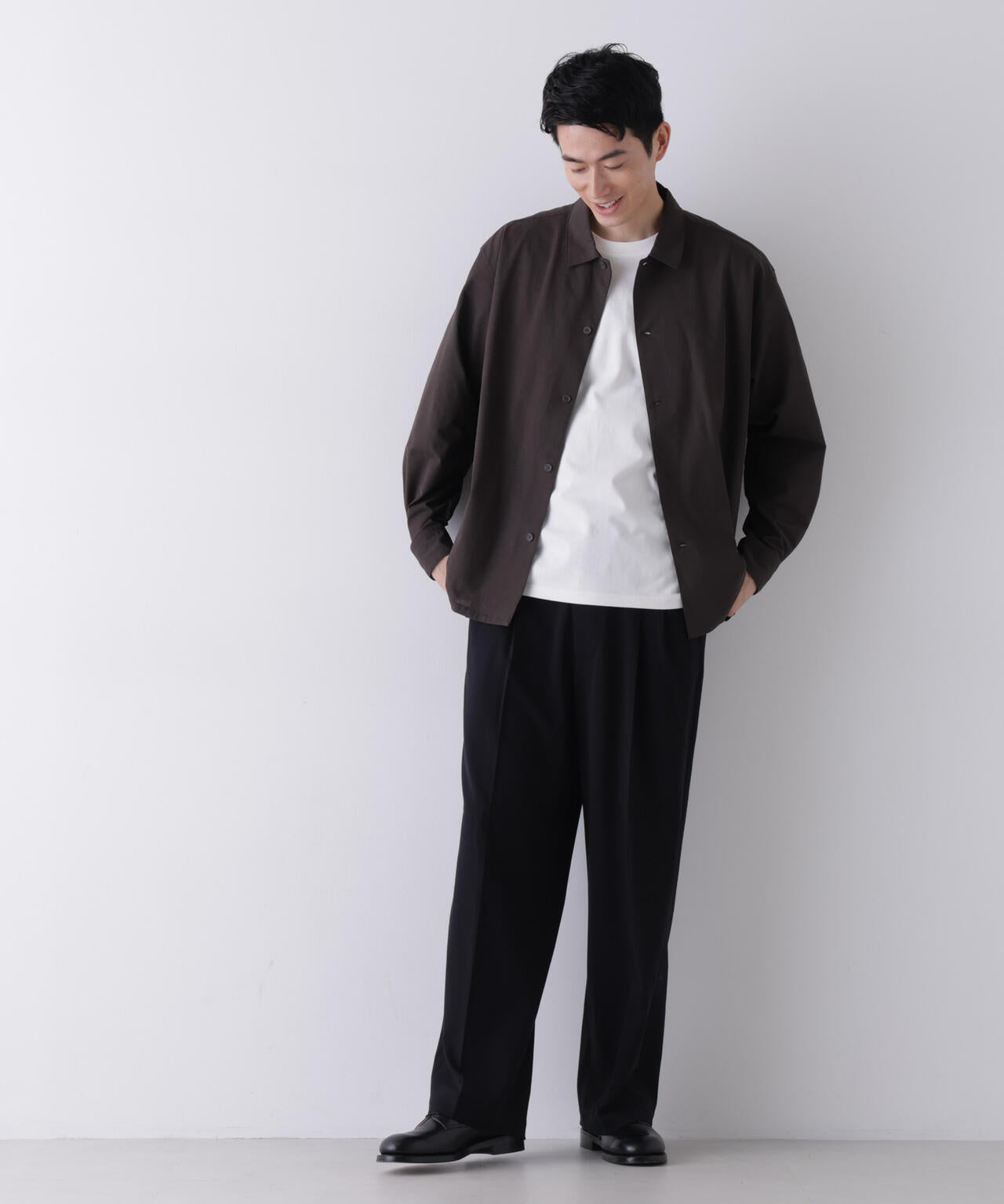 ALWAYS ワイドテーパード スラックス 6726227202
