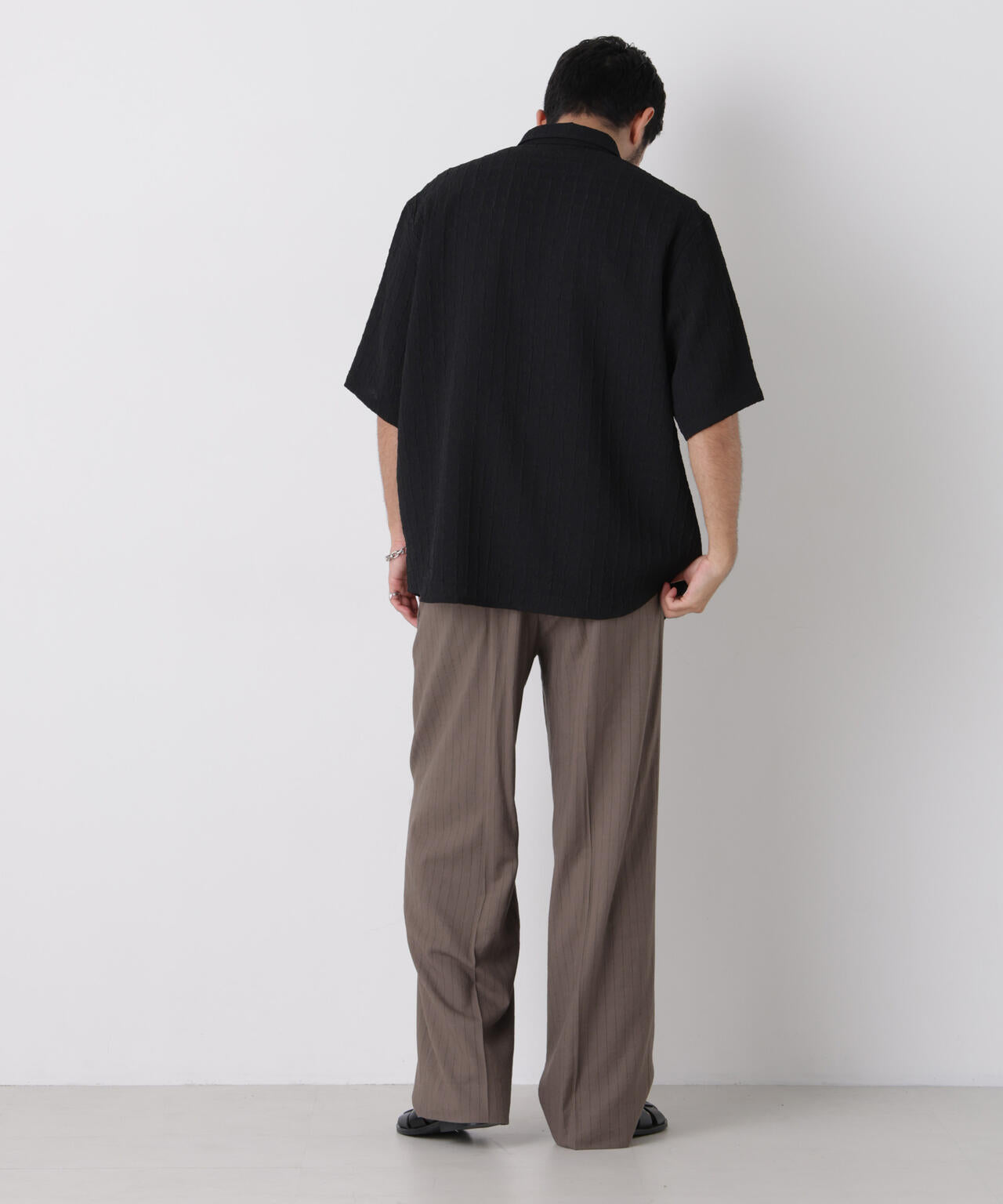 ストライプワイドスラックス 6726227204