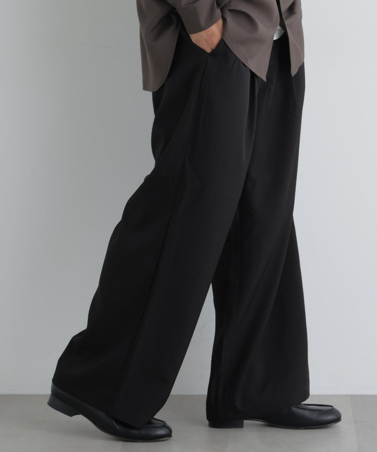 ポリエステルウィーブ ワイドパンツ 6726227212