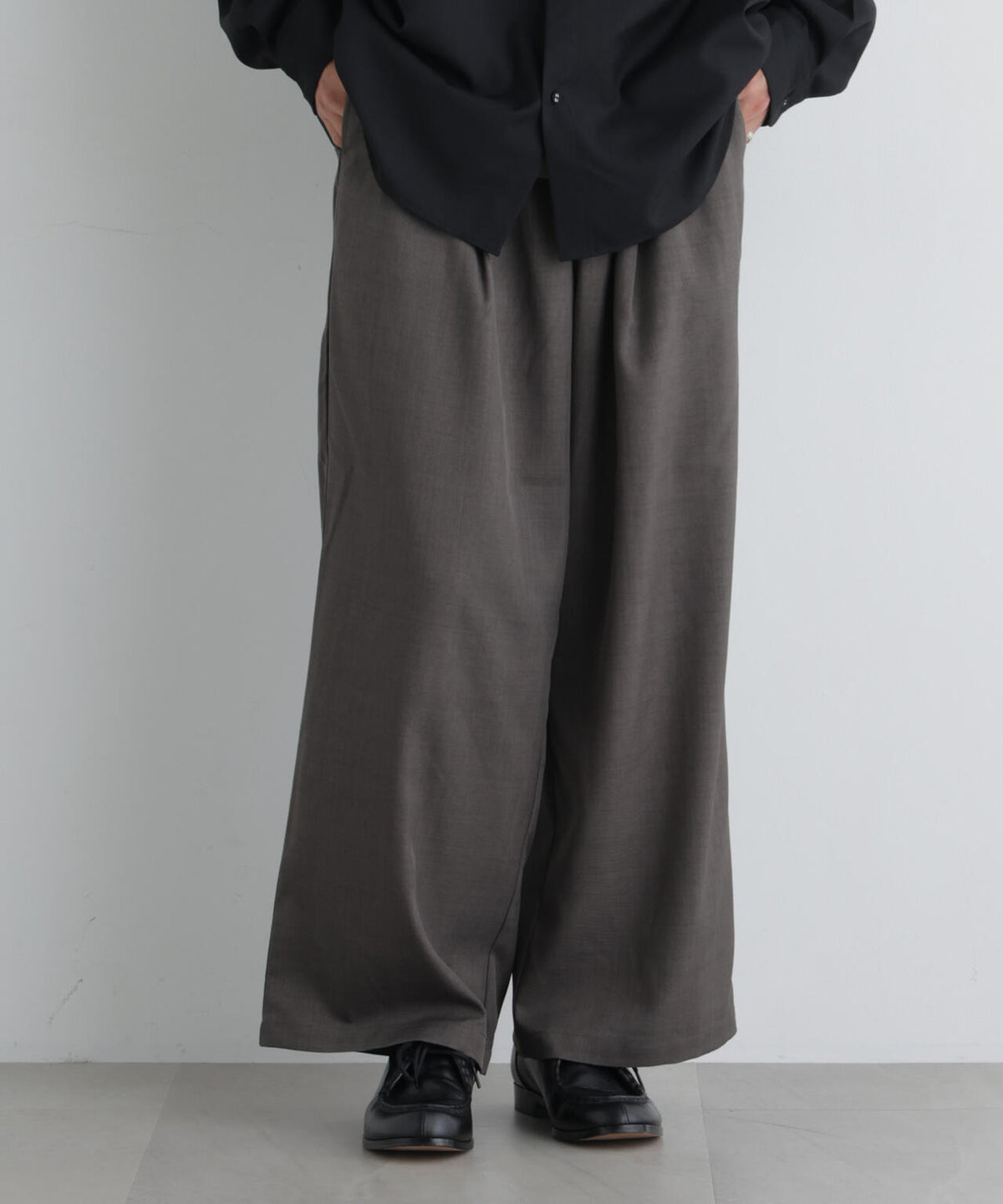 ポリエステルウィーブ ワイドパンツ 6726227212