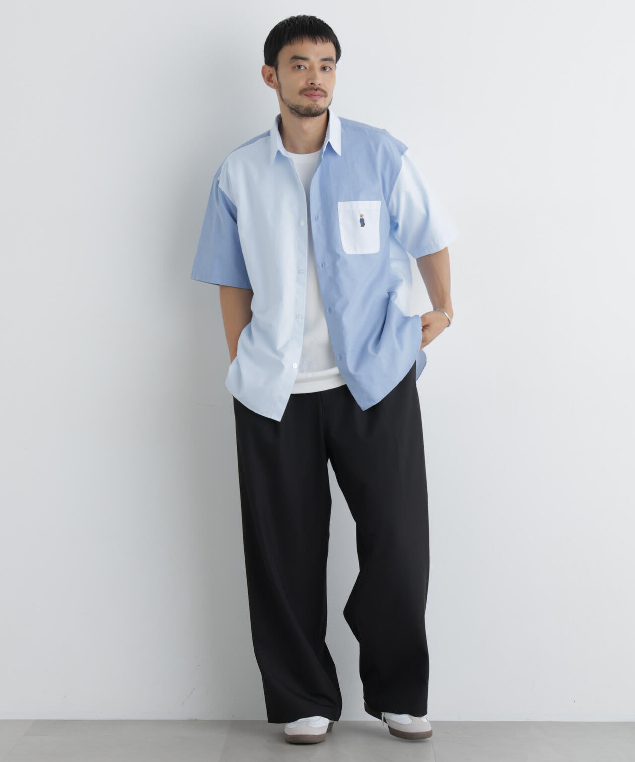 ポリエステルツイル ワイドパンツ 6726227213