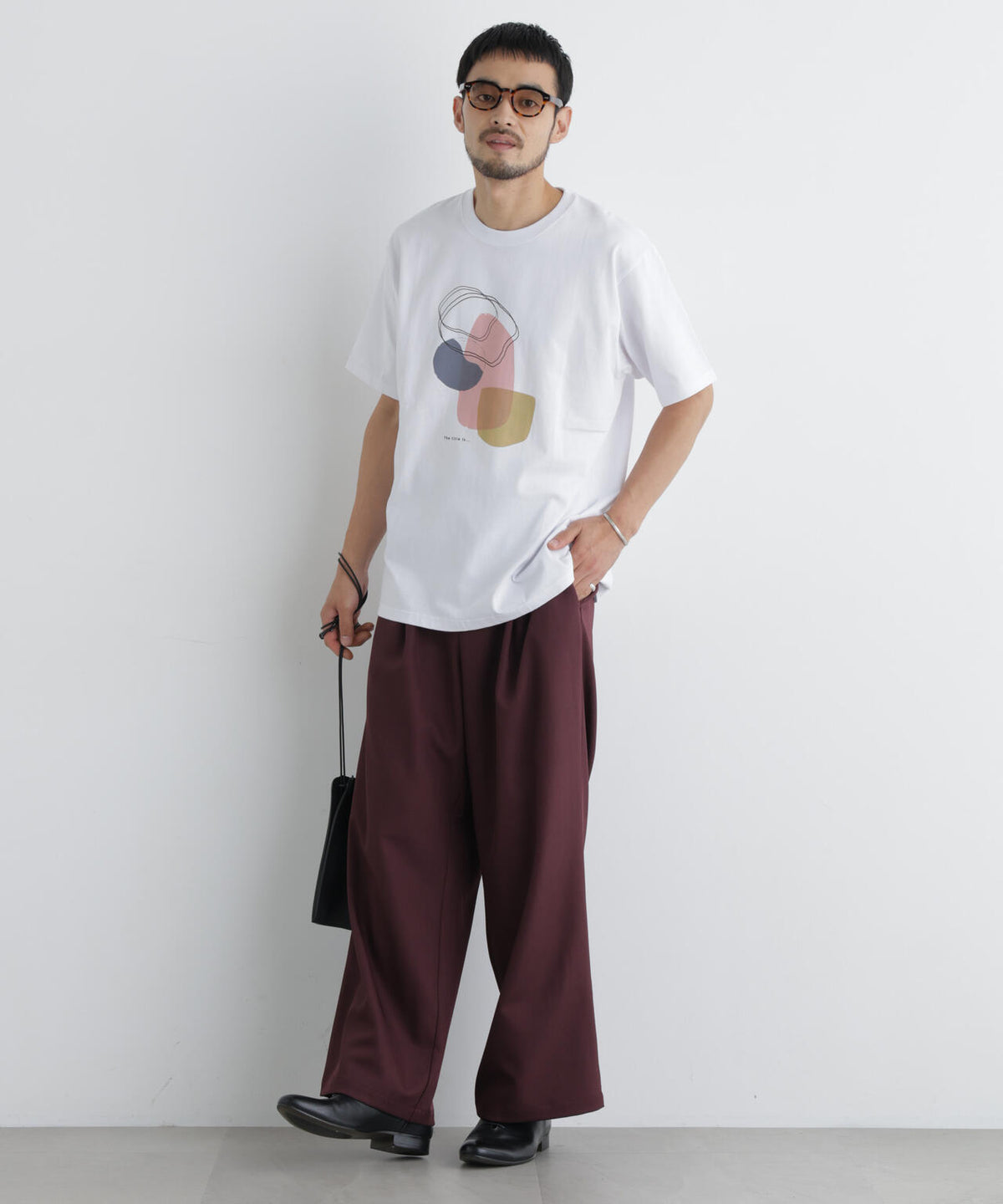 ポリエステルツイル ワイドパンツ 6726227213