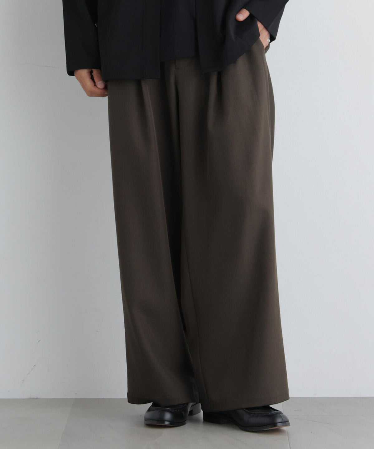 ポリエステルツイル ワイドパンツ 6726227213