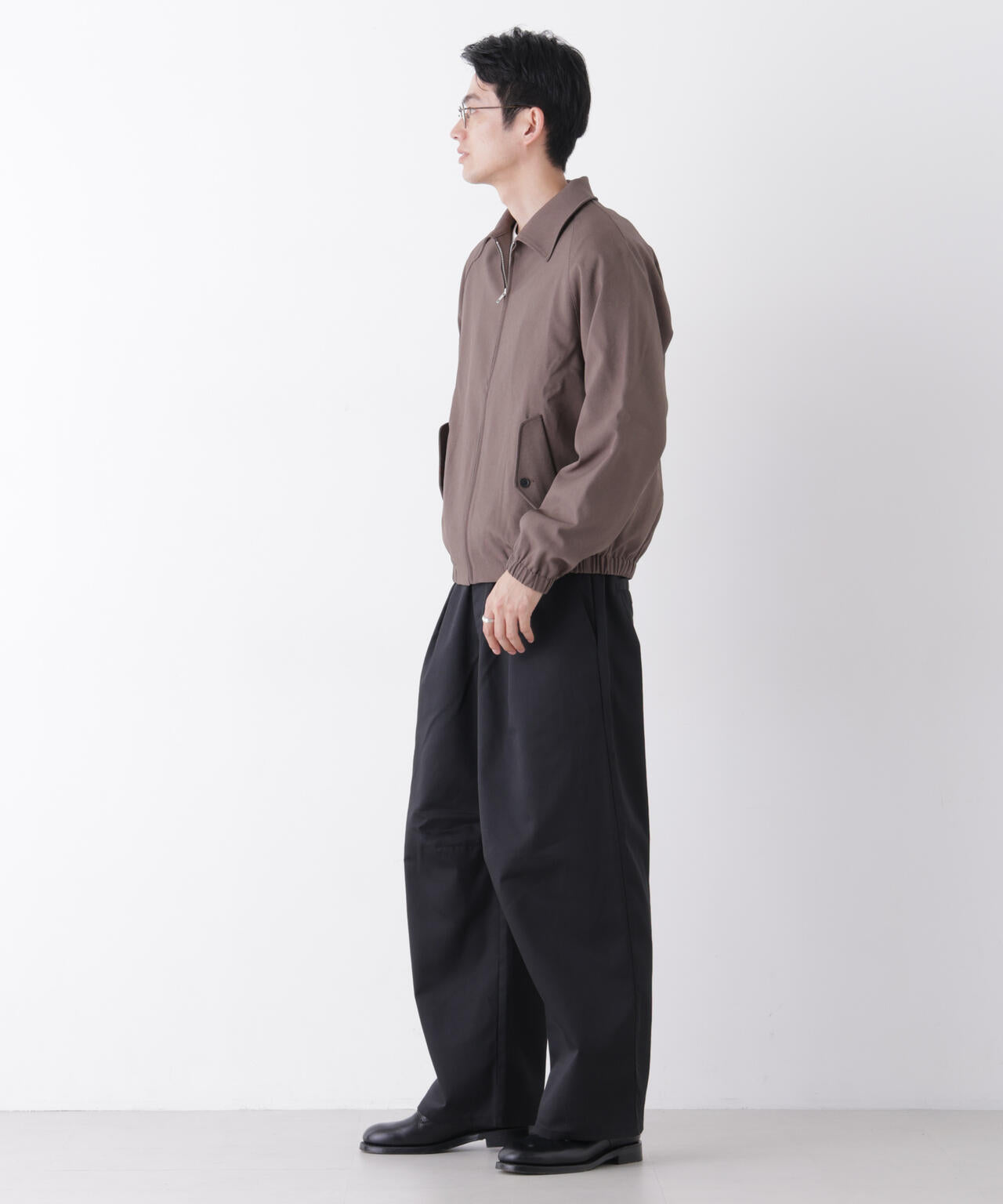 WEB限定/TCツイルワイドタックカーブパンツ 6726227216