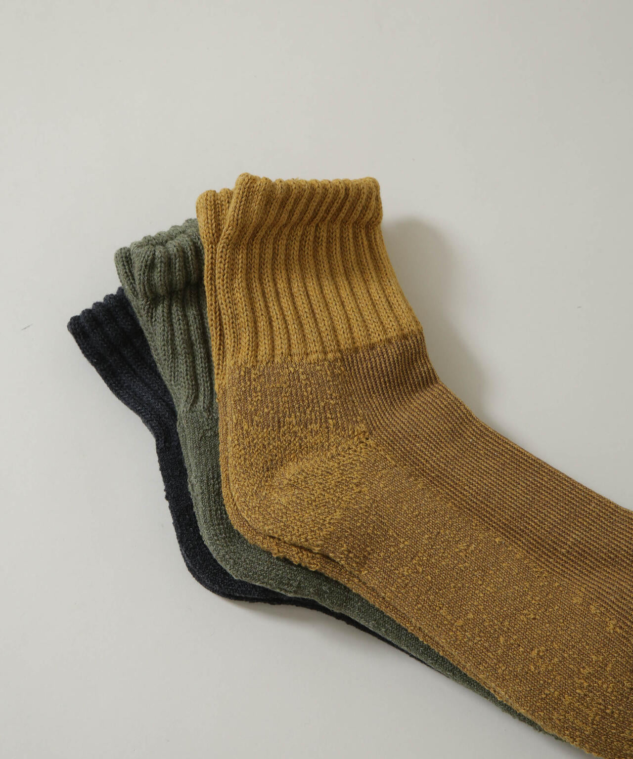 Healthknit/シンカーカラー無地ソックス 3足セット 6726251005