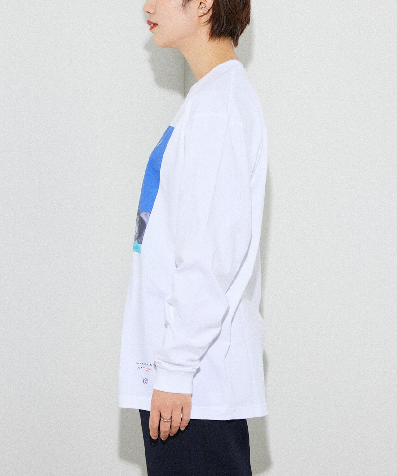 「とんだ林蘭×NANO universe」 ロングTシャツ 6733123306