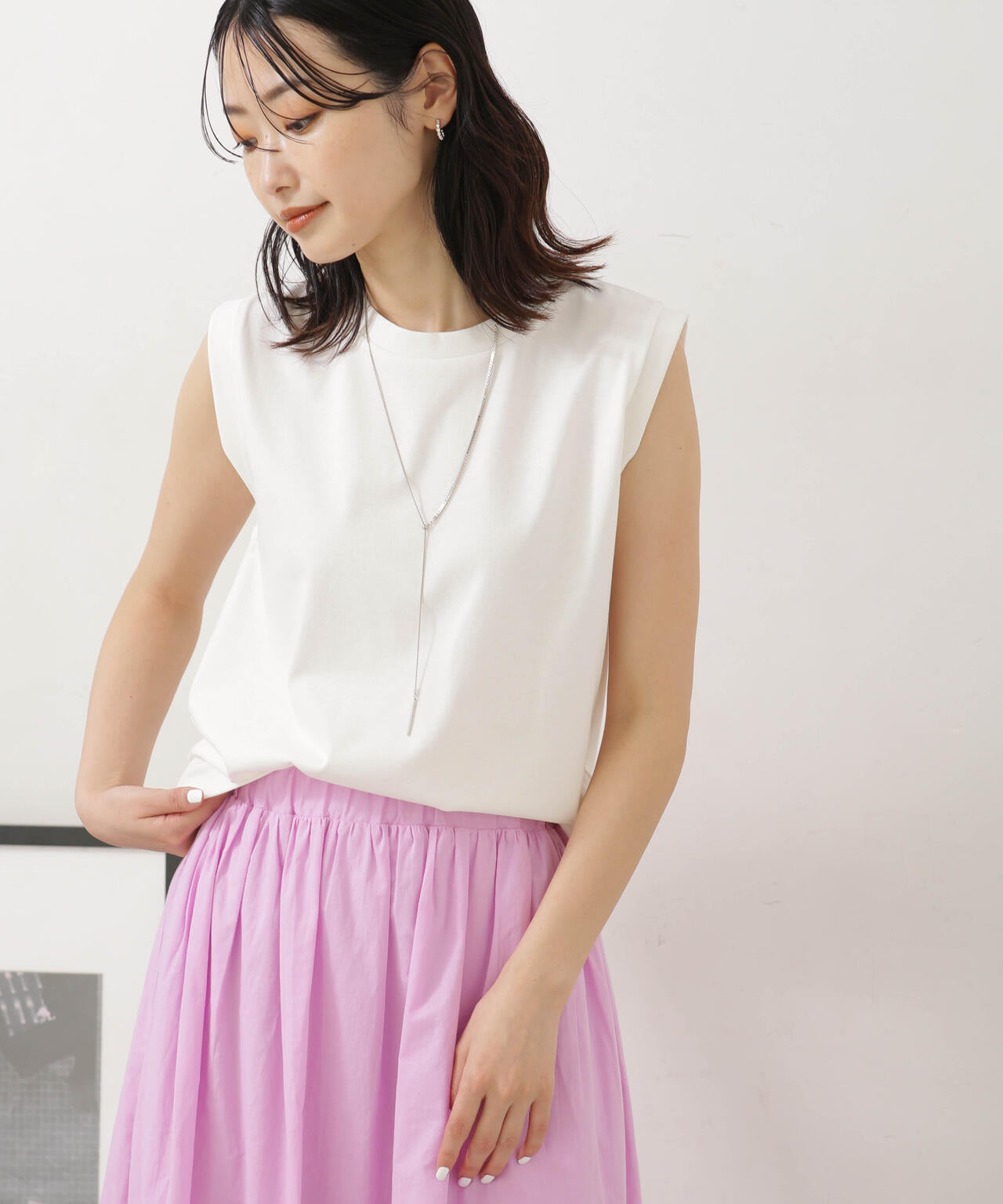 LB.04/汗染み防止加工 ノースリーブTシャツ 6733124326