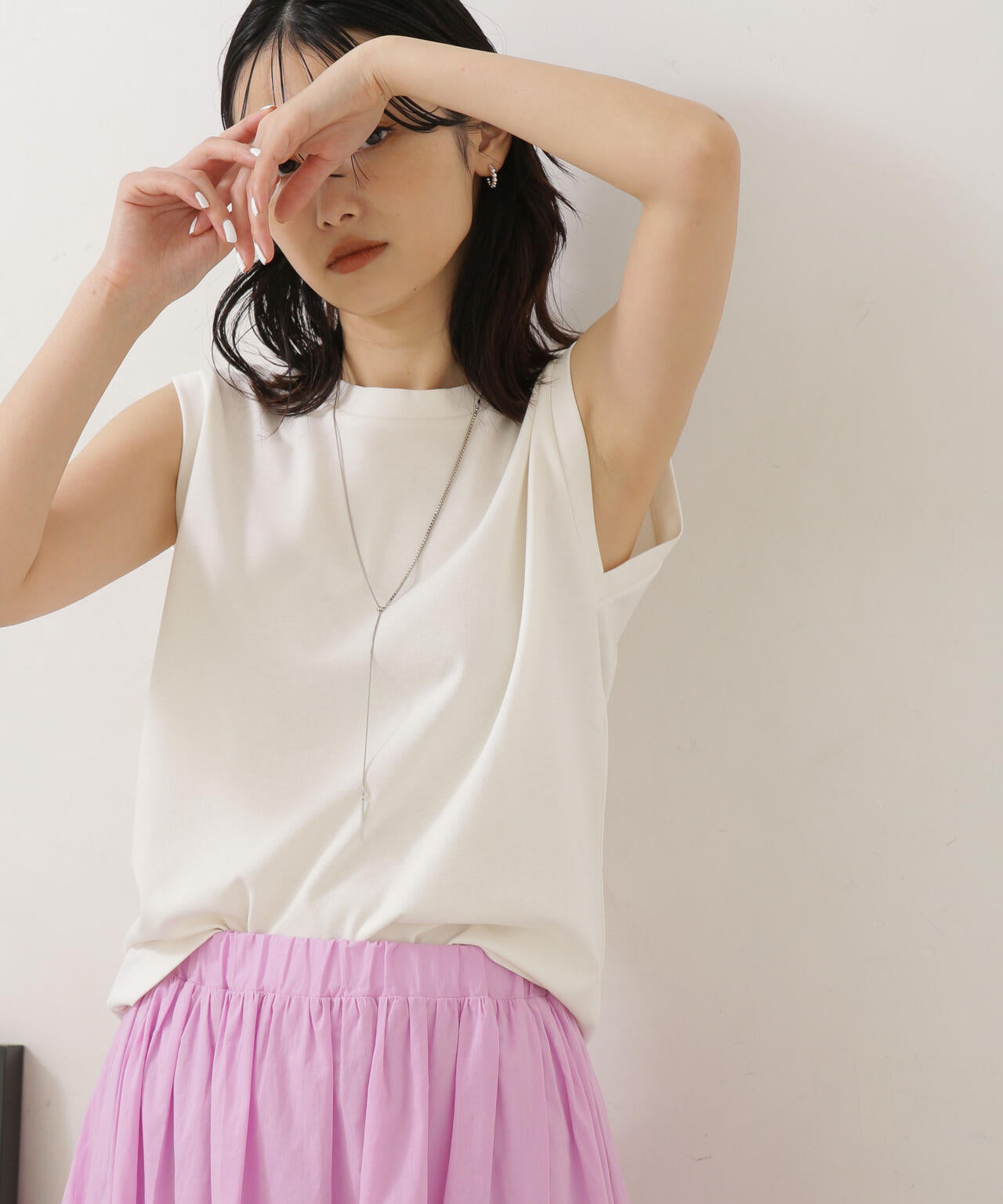 LB.04/汗染み防止加工 ノースリーブTシャツ 6733124326