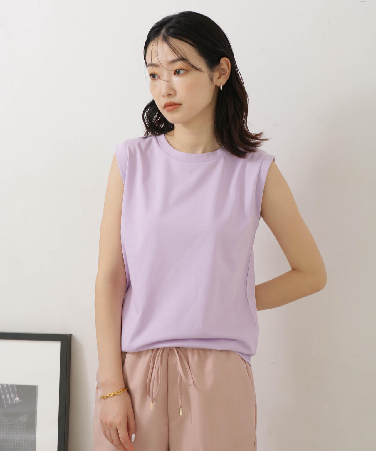 LB.04/汗染み防止加工 ノースリーブTシャツ 6733124326