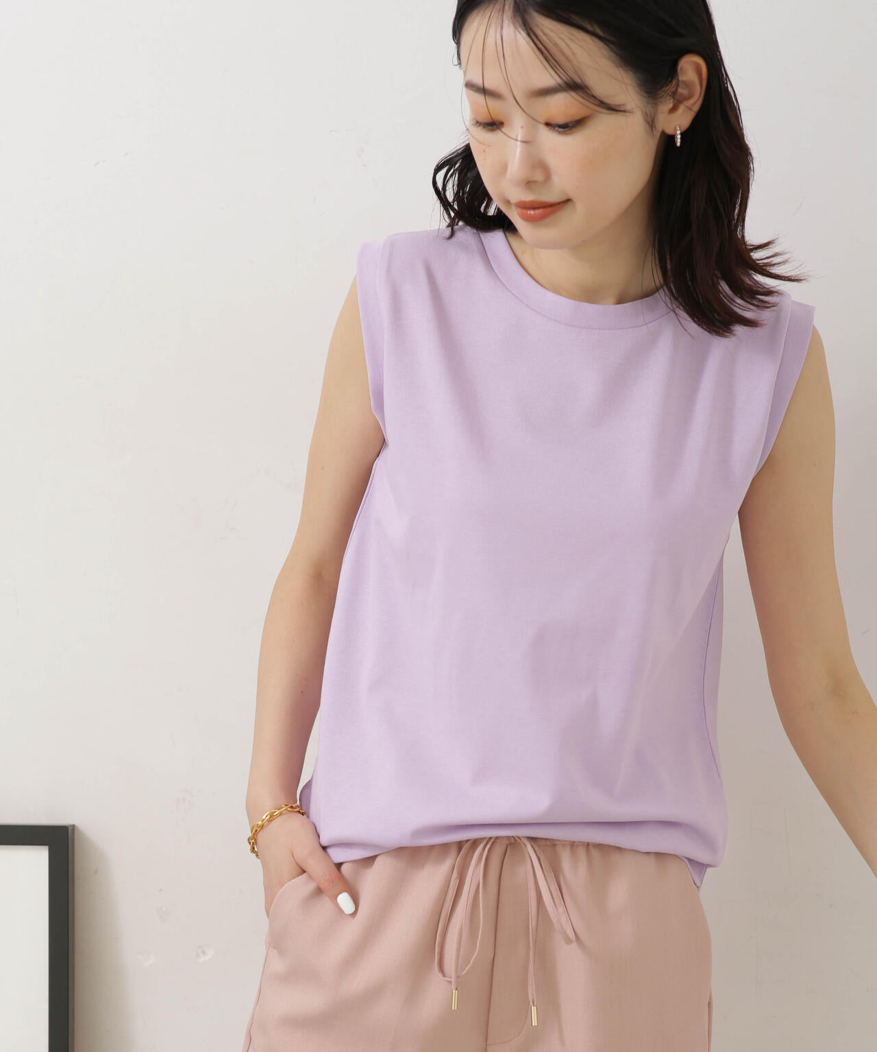 LB.04/汗染み防止加工 ノースリーブTシャツ 6733124326