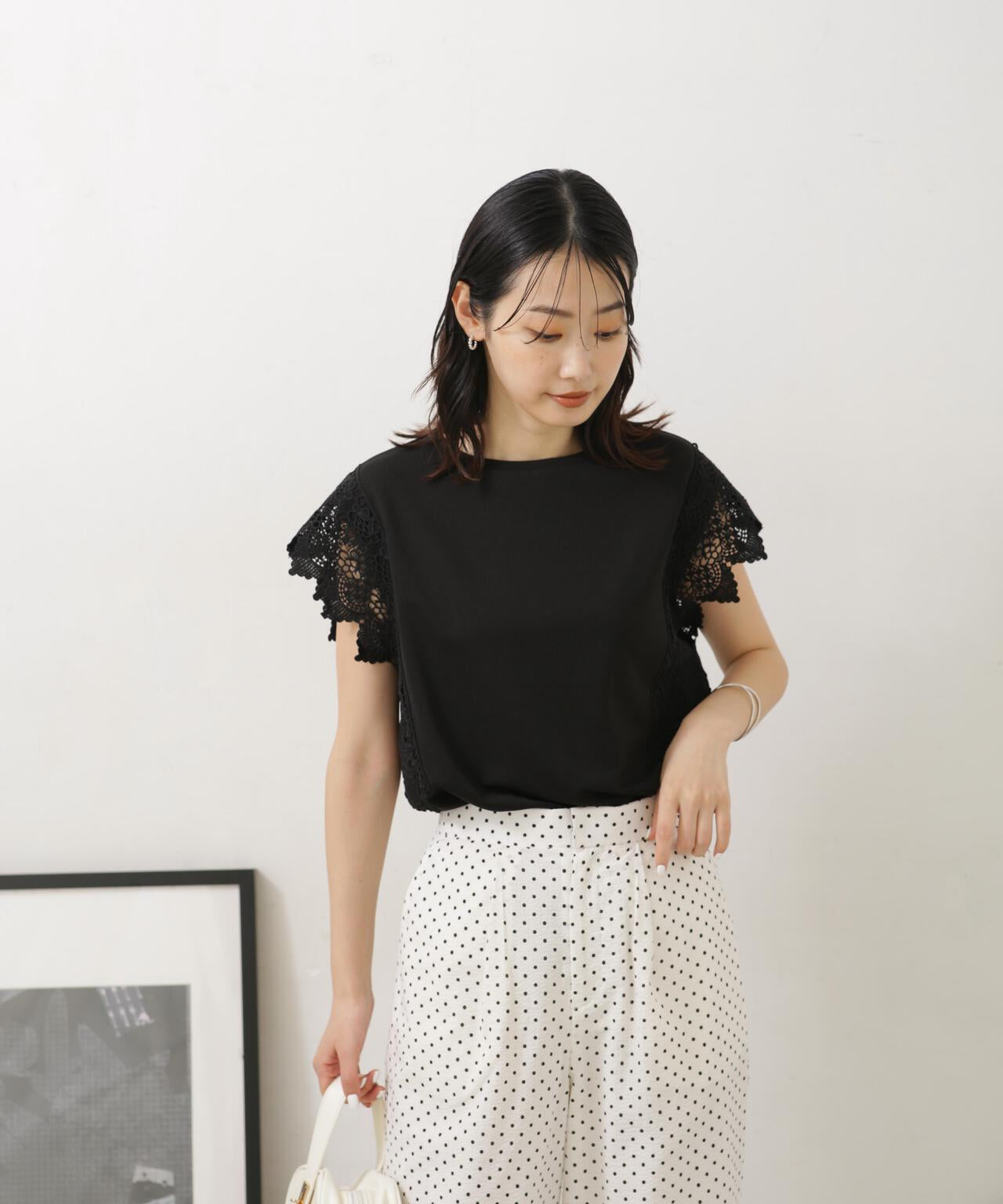 LB.04/レース切り替えカットトップス 6733124328