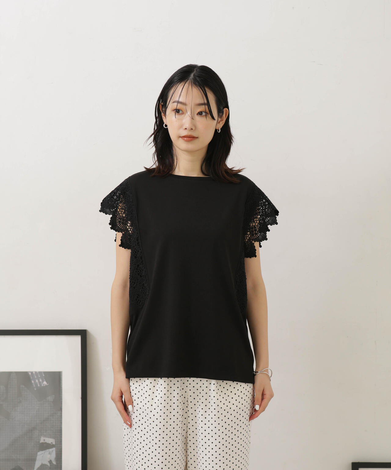 LB.04/レース切り替えカットトップス 6733124328