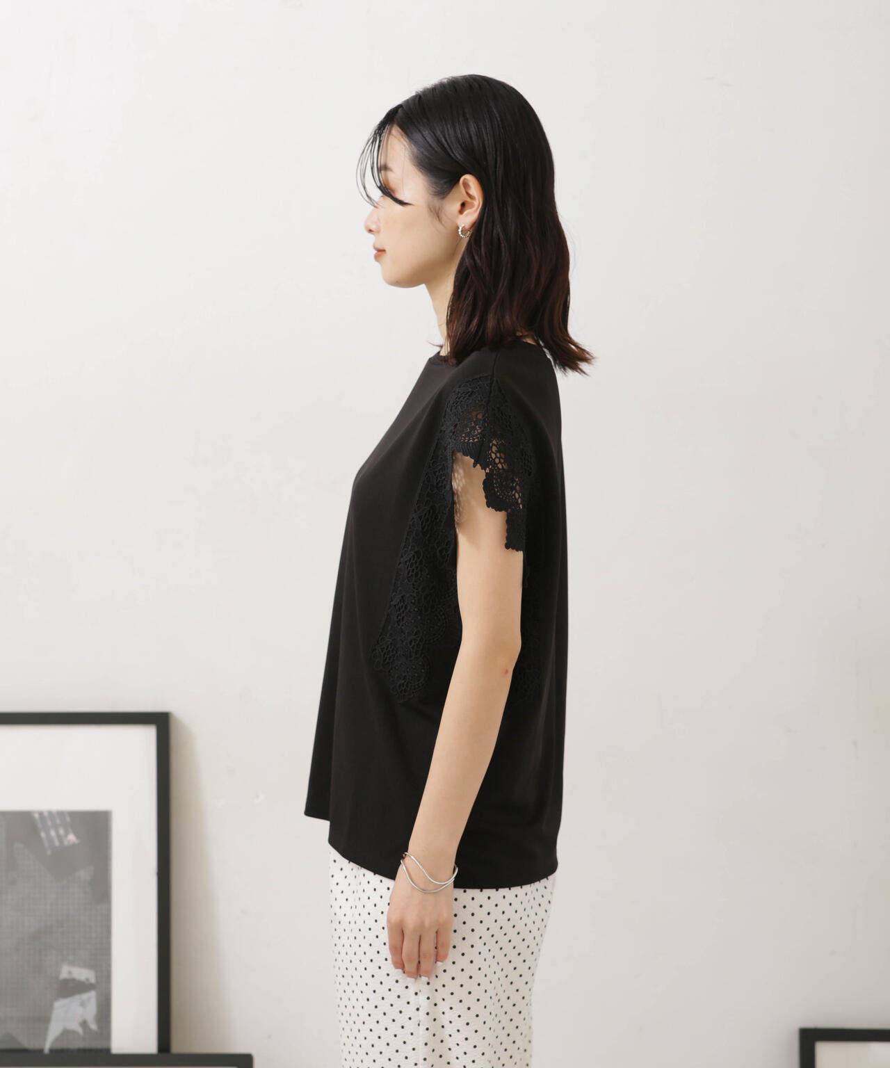 LB.04/レース切り替えカットトップス 6733124328