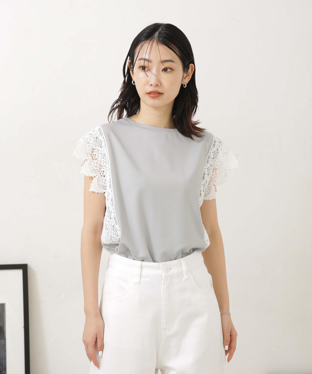 LB.04/レース切り替えカットトップス 6733124328