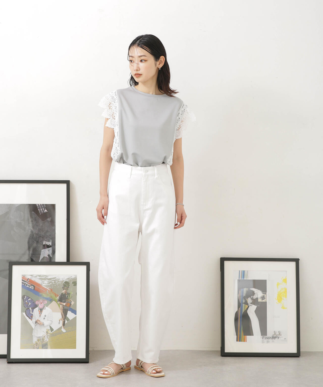 LB.04/レース切り替えカットトップス 6733124328