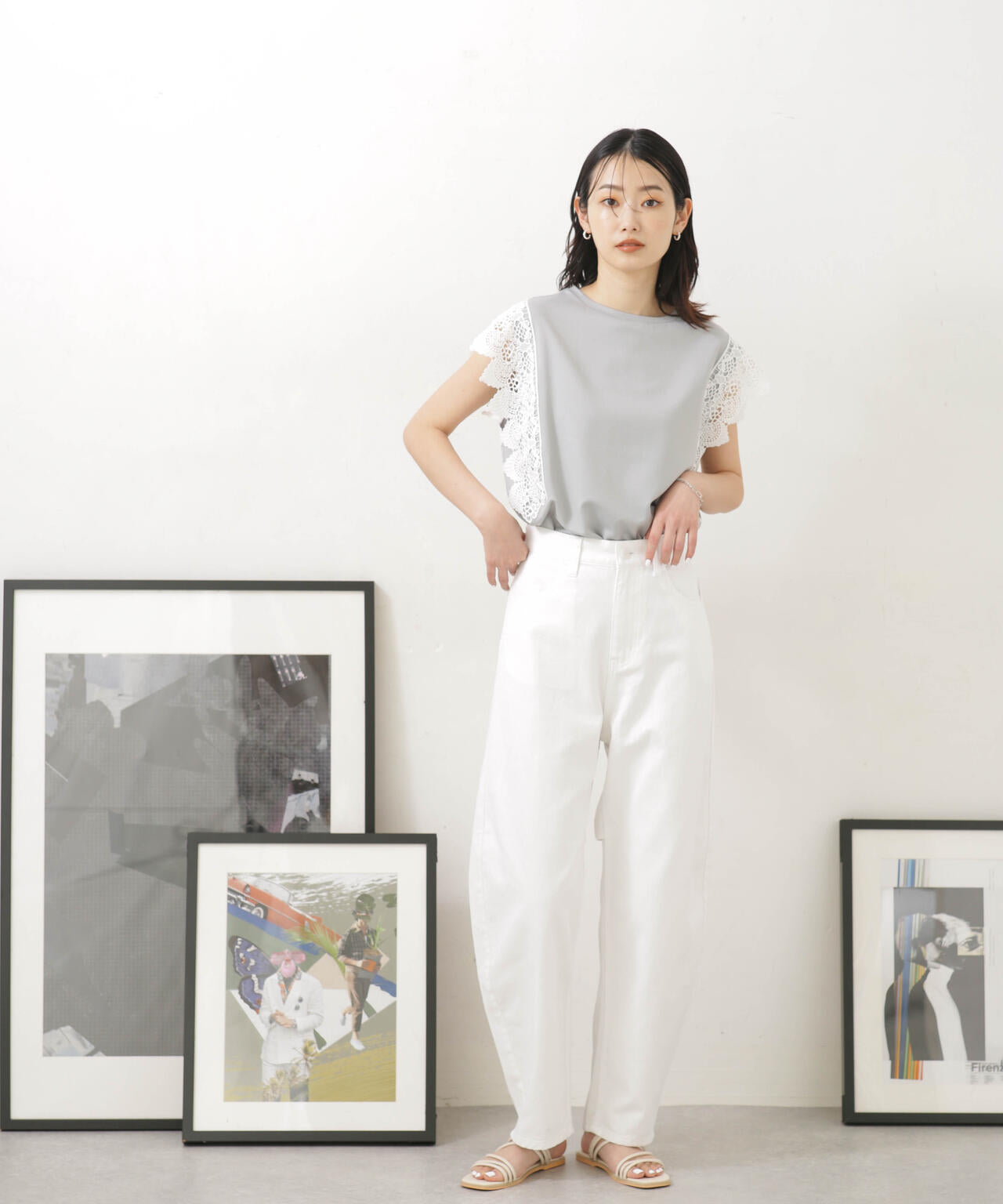 LB.04/レース切り替えカットトップス 6733124328