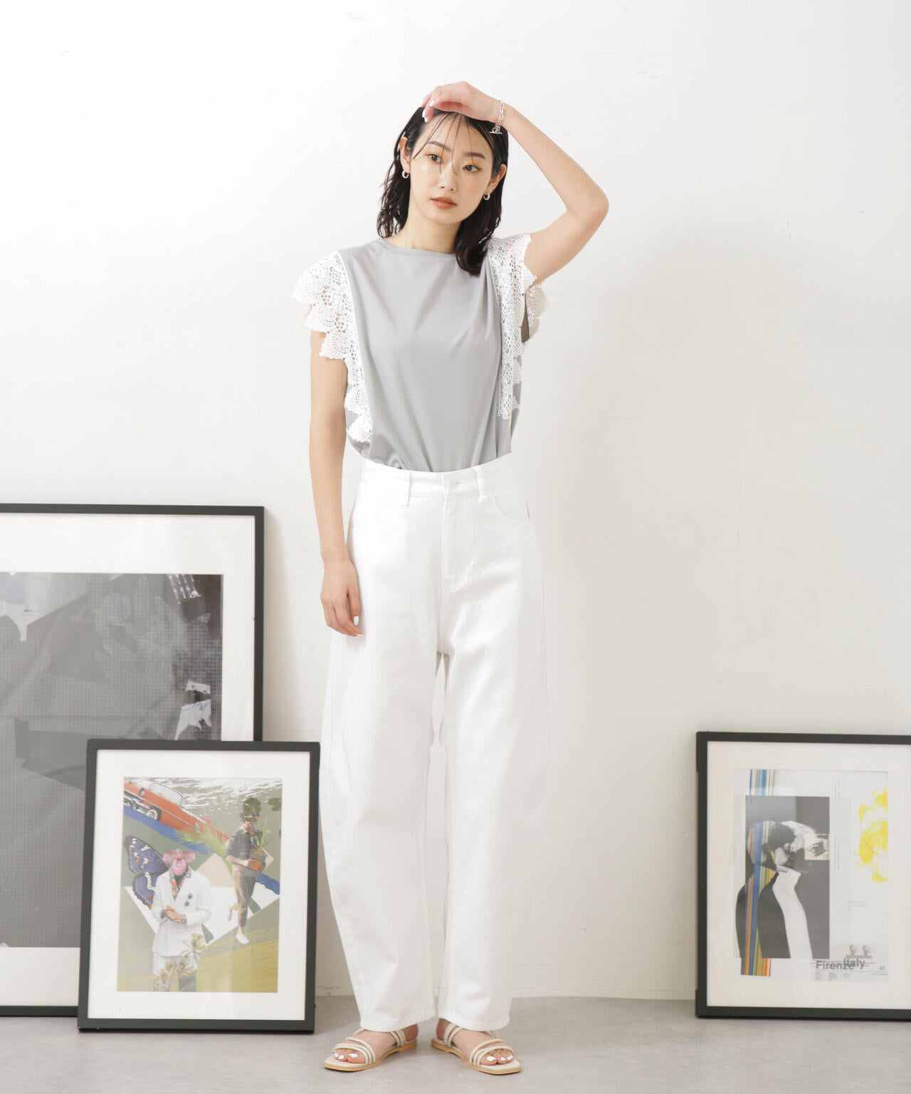 LB.04/レース切り替えカットトップス 6733124328