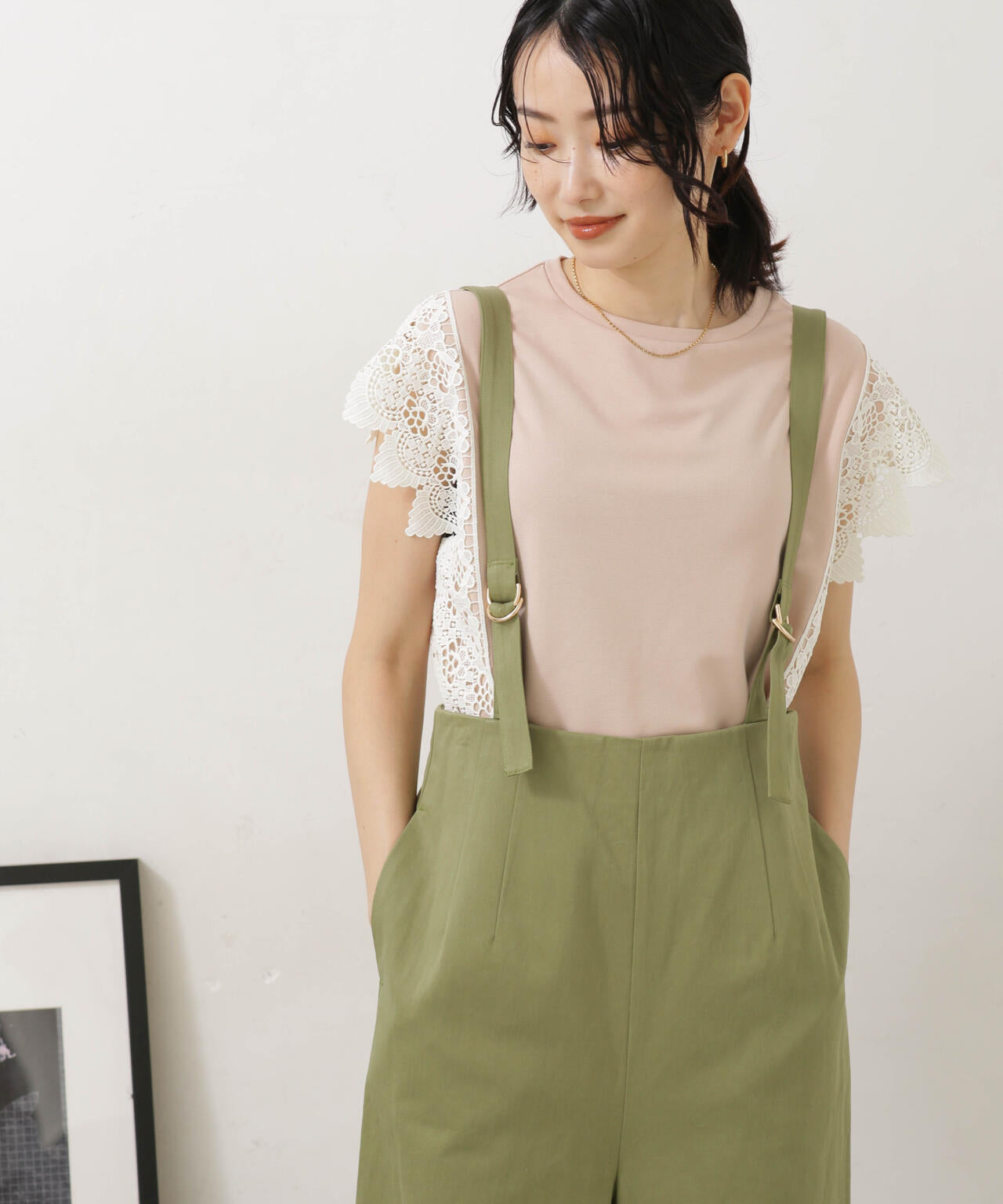 LB.04/レース切り替えカットトップス 6733124328