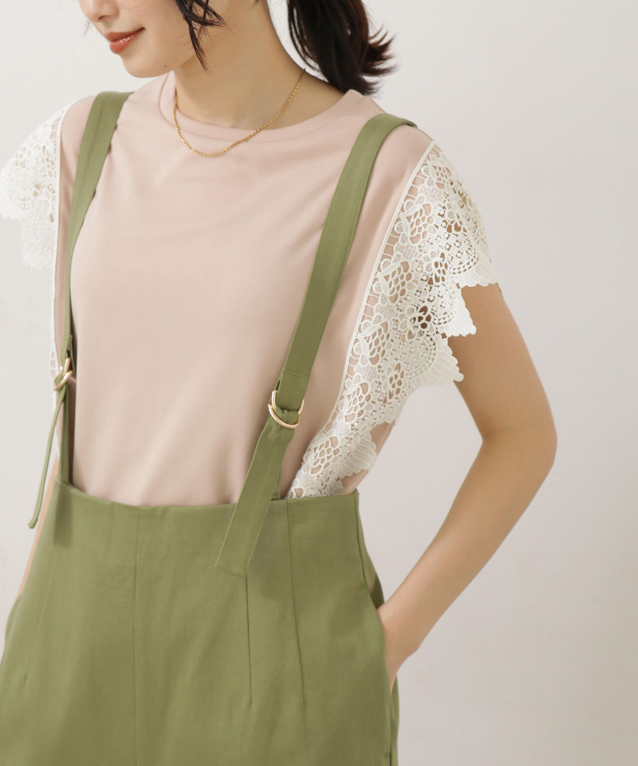 LB.04/レース切り替えカットトップス 6733124328