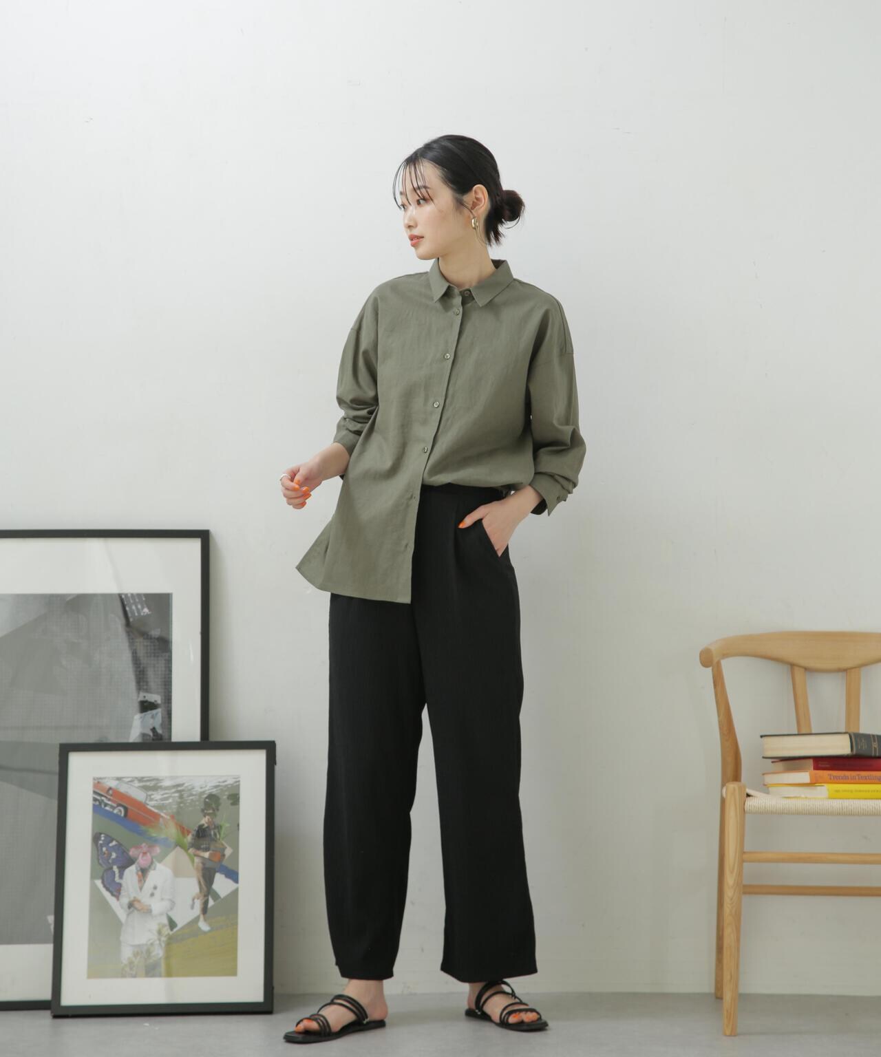 LB.04/カット楊柳シャーリングパンツ 6733127324