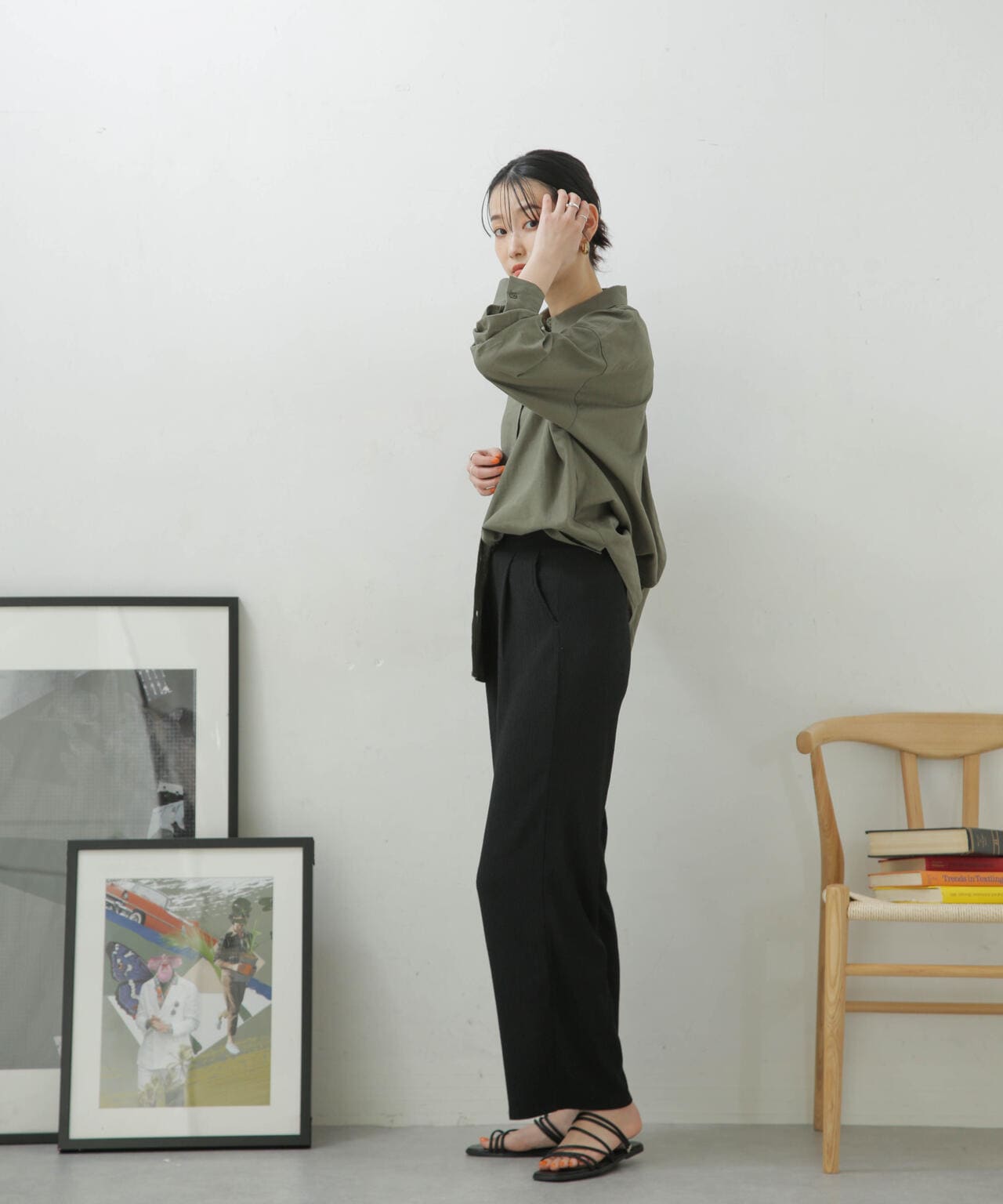 LB.04/カット楊柳シャーリングパンツ 6733127324