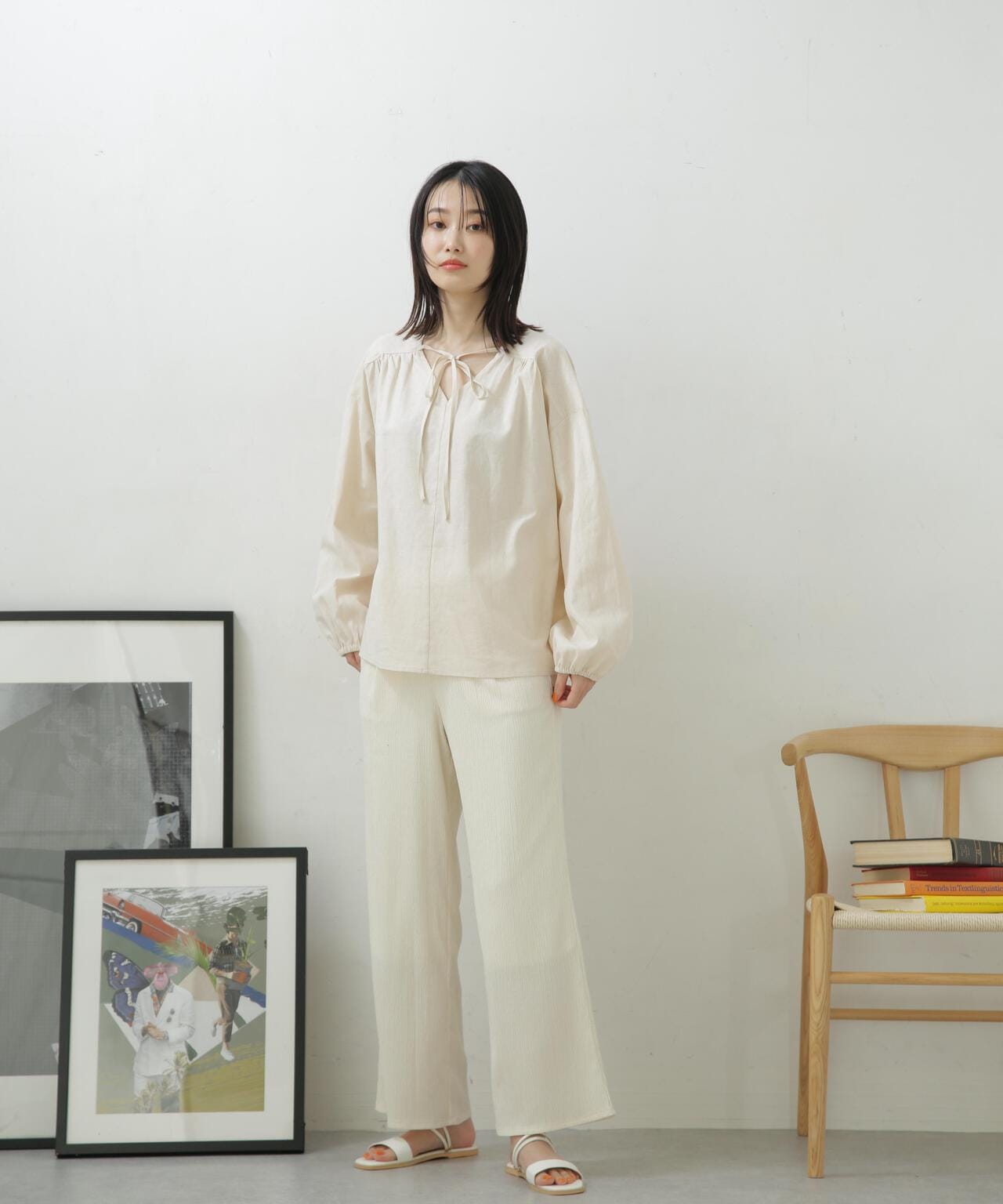 LB.04/カット楊柳シャーリングパンツ 6733127324