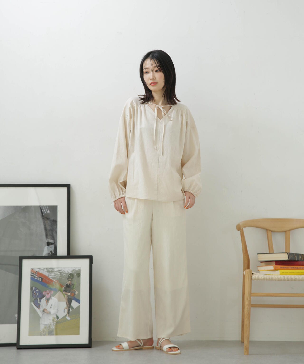 LB.04/カット楊柳シャーリングパンツ 6733127324