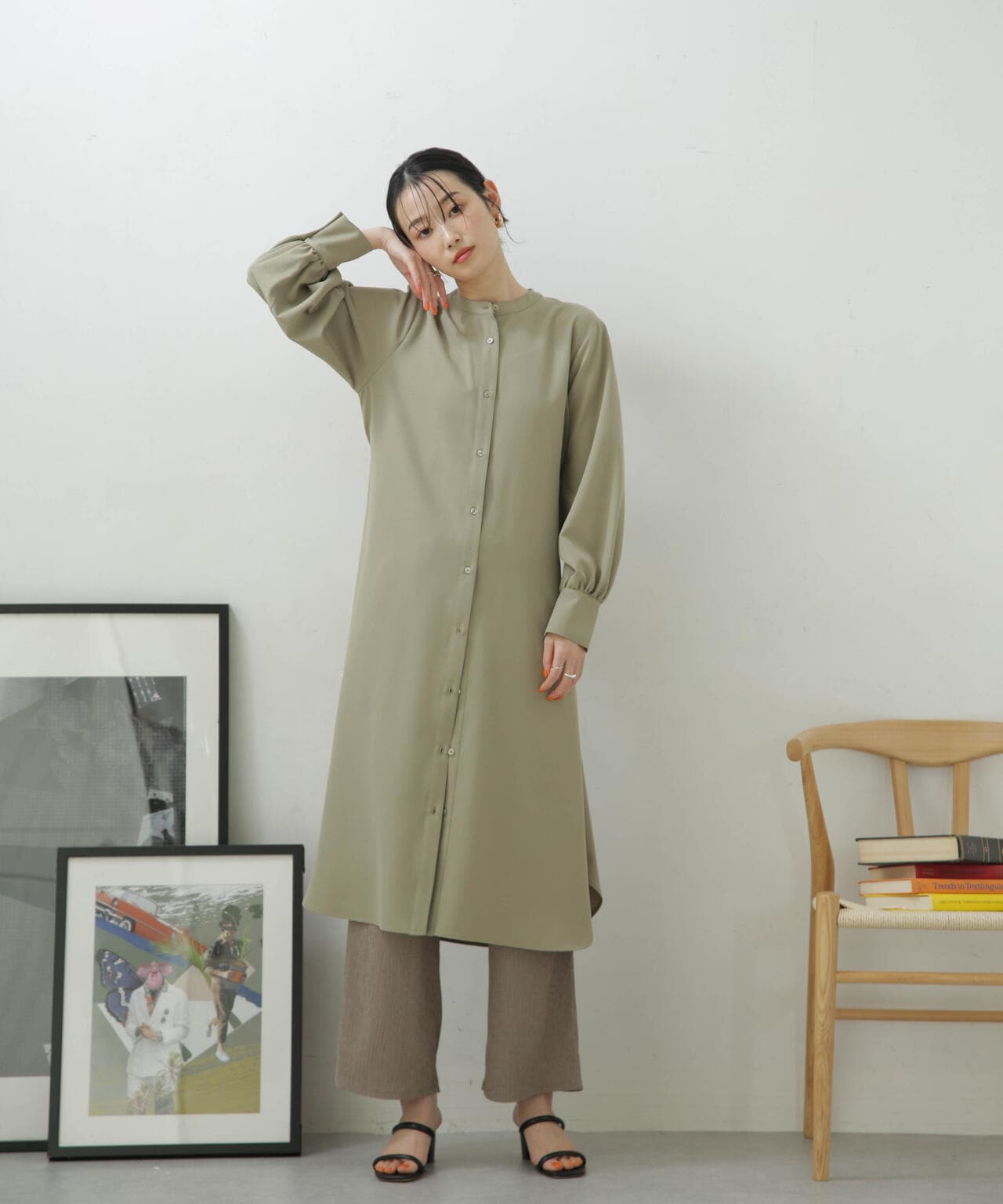 LB.04/カット楊柳シャーリングパンツ 6733127324