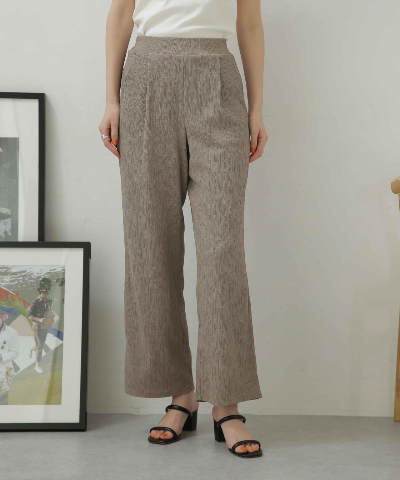 LB.04/カット楊柳シャーリングパンツ 6733127324