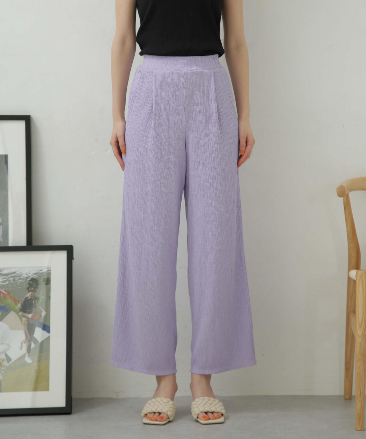 LB.04/カット楊柳シャーリングパンツ 6733127324