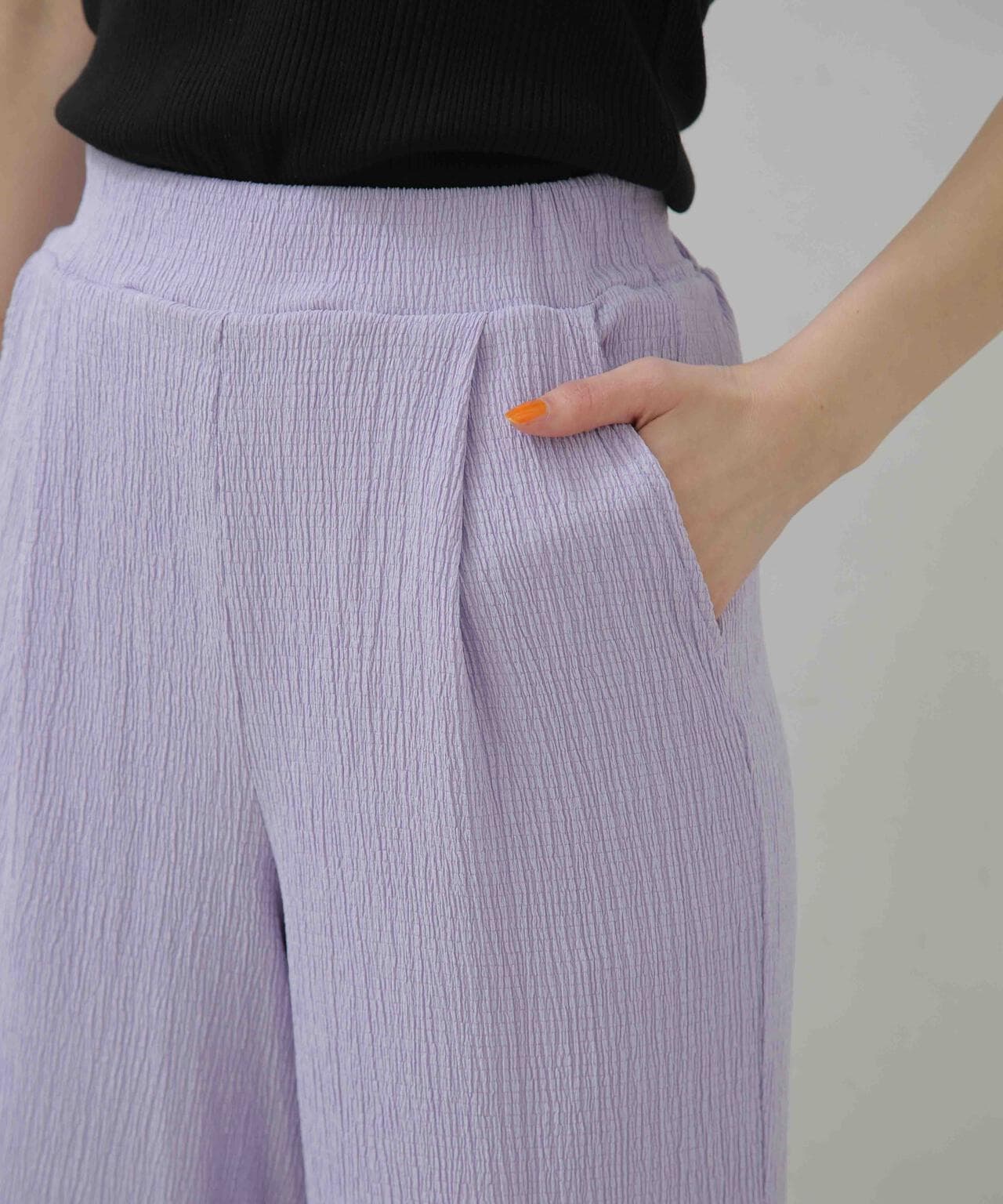 LB.04/カット楊柳シャーリングパンツ 6733127324