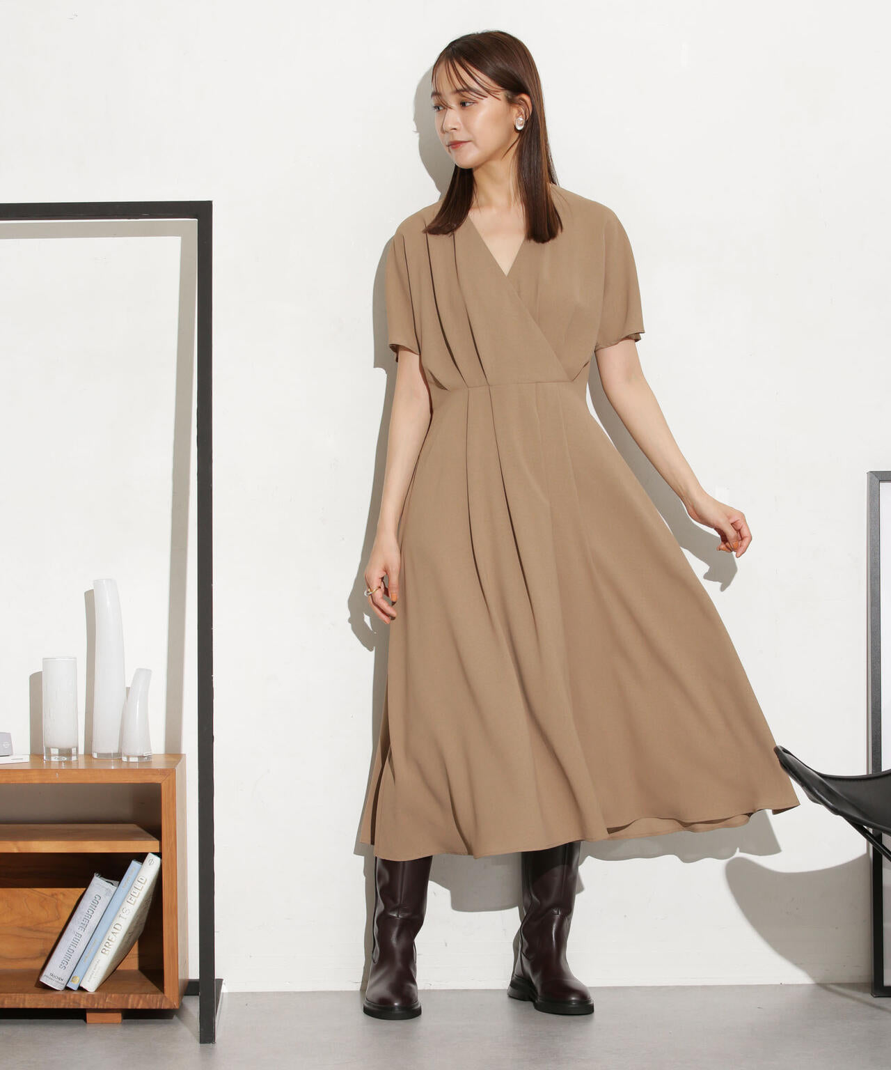 カシュクールフレアワンピース 6733219318