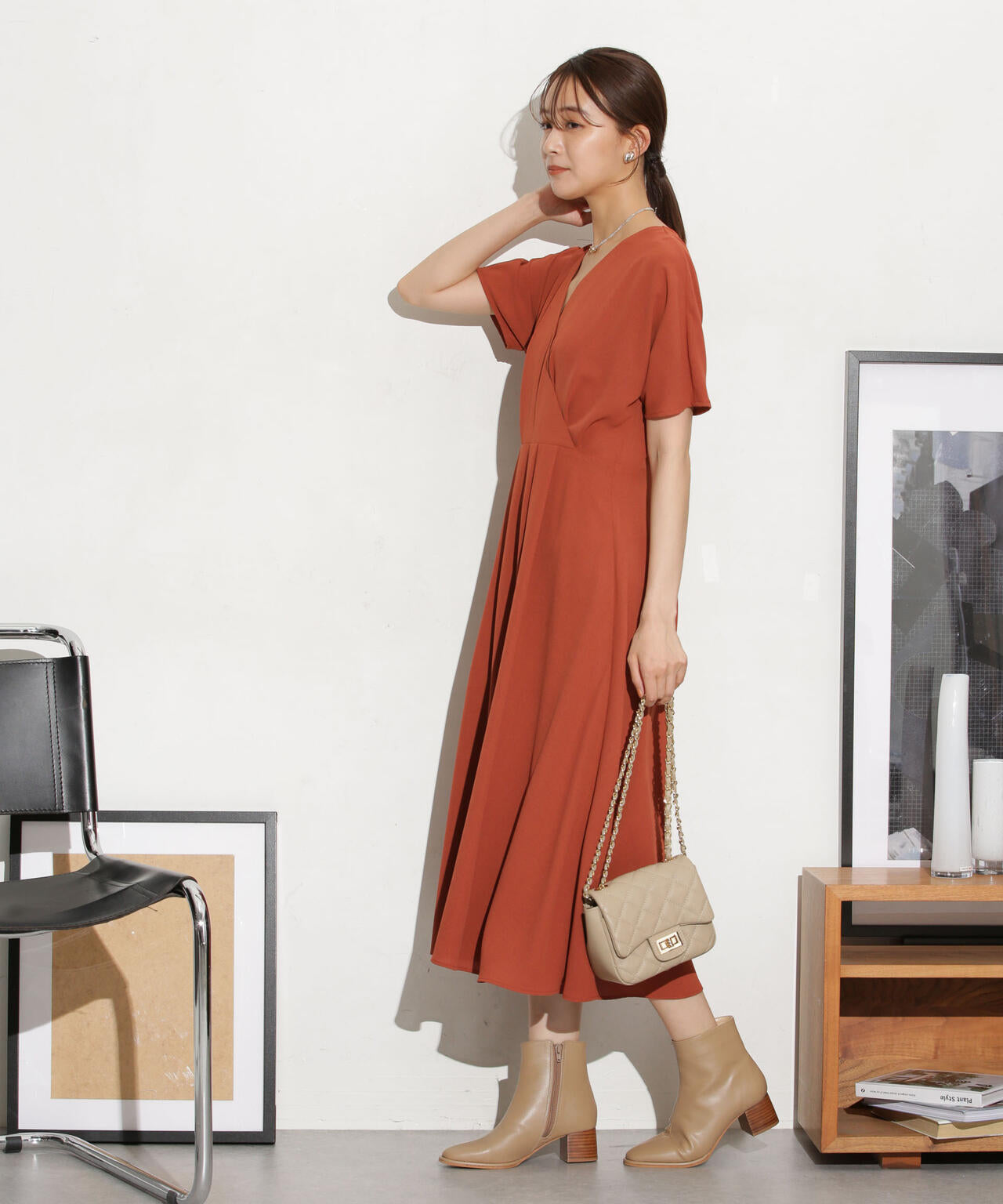 カシュクールフレアワンピース 6733219318
