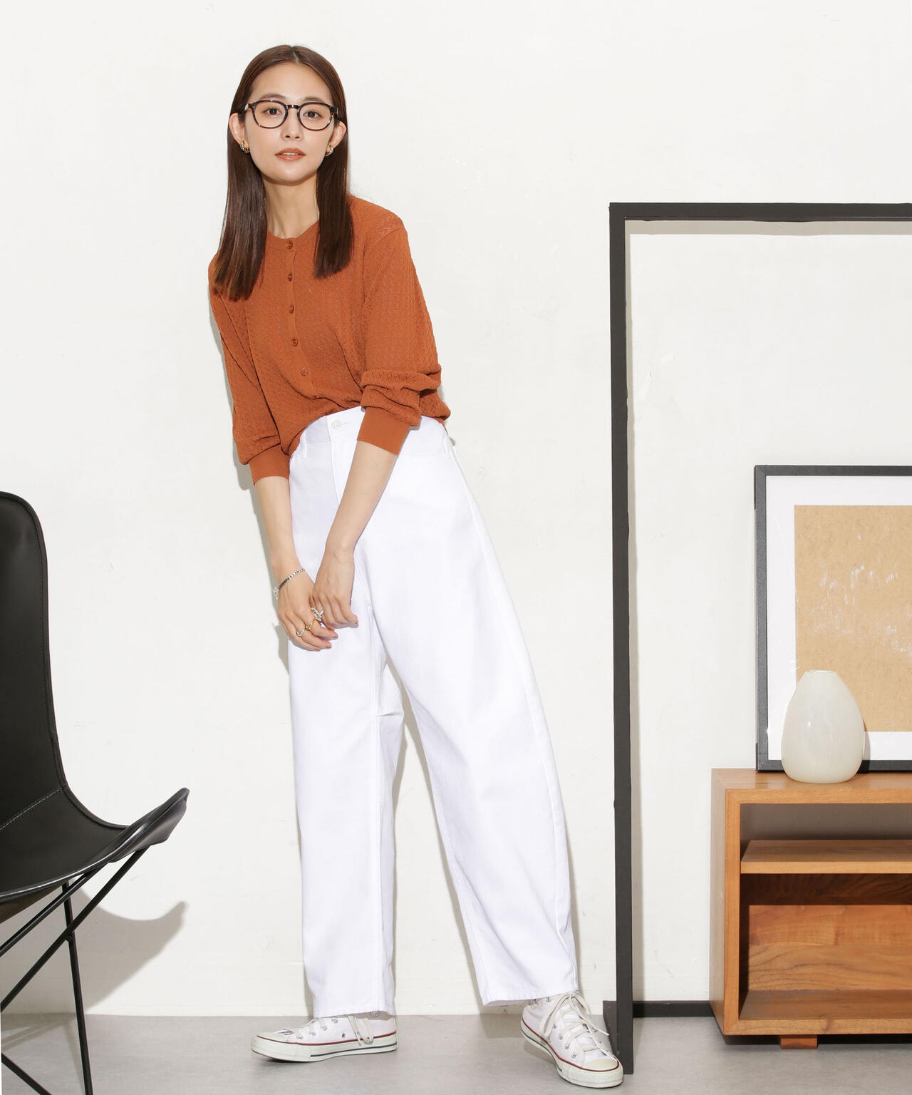 透かし柄ショートカーディガン 6733222333
