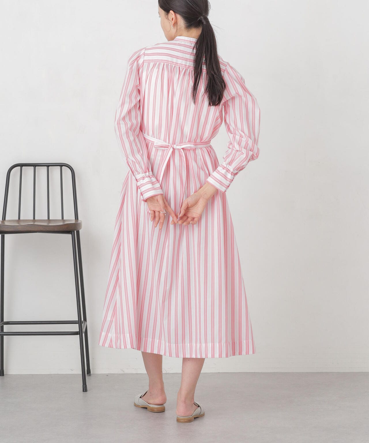 マルチストライプシャツドレス 6734119308