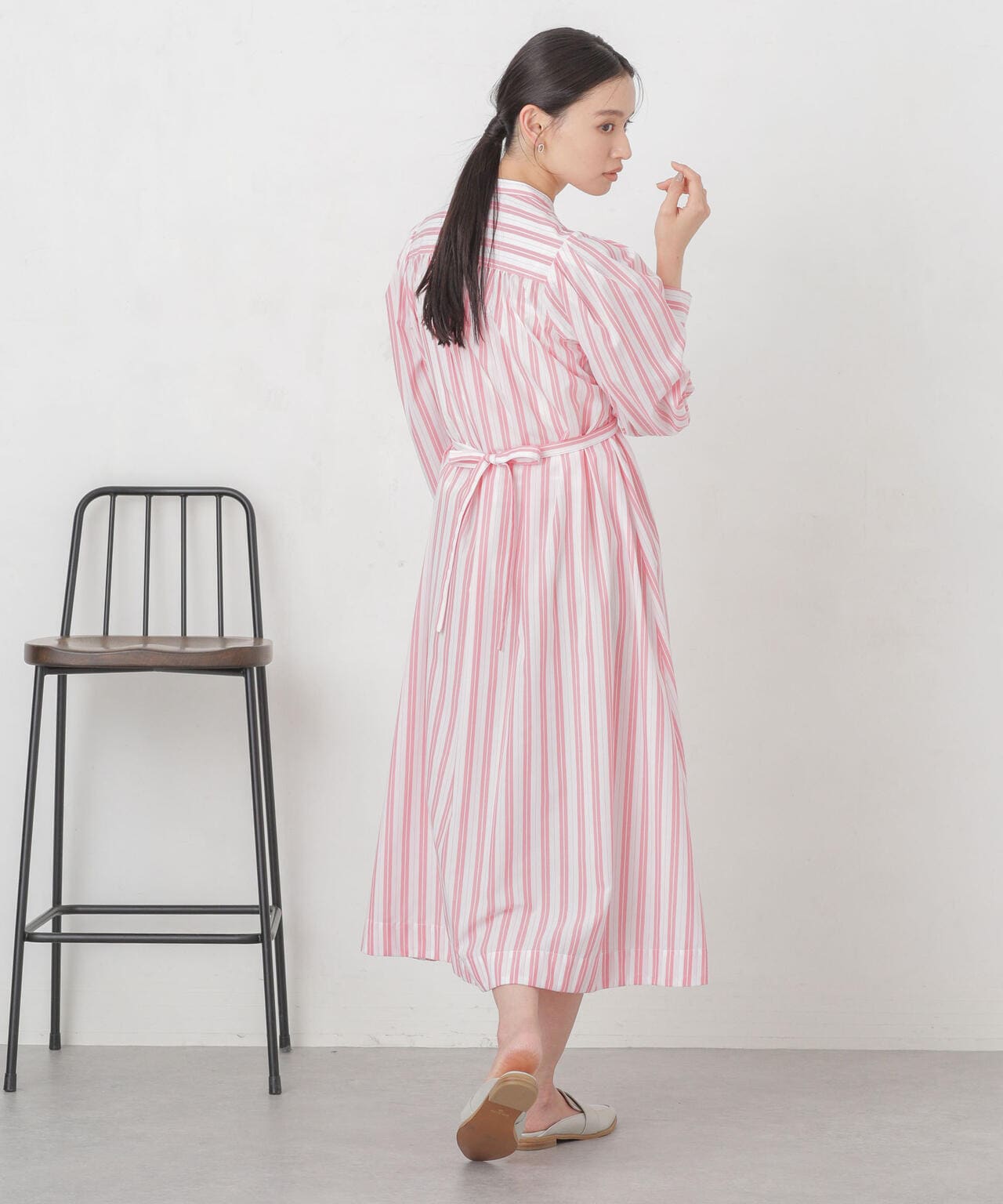 マルチストライプシャツドレス 6734119308