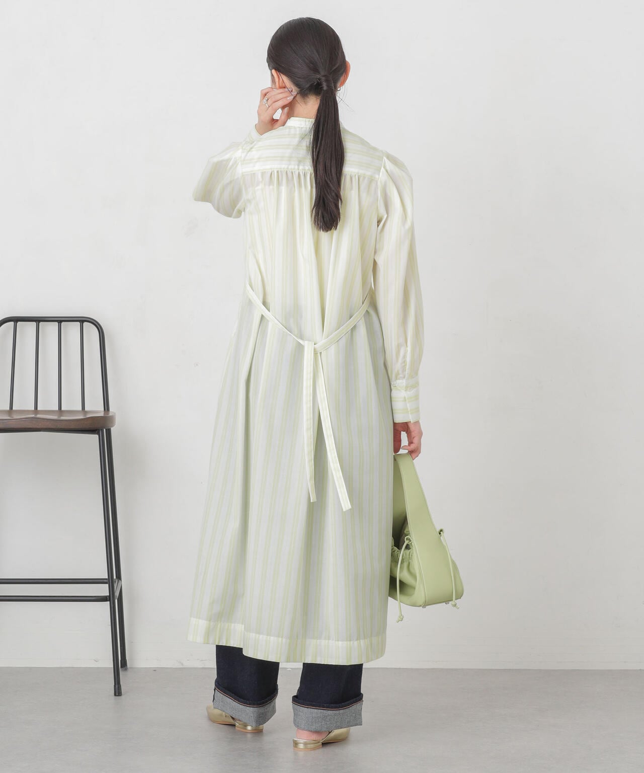 マルチストライプシャツドレス 6734119308